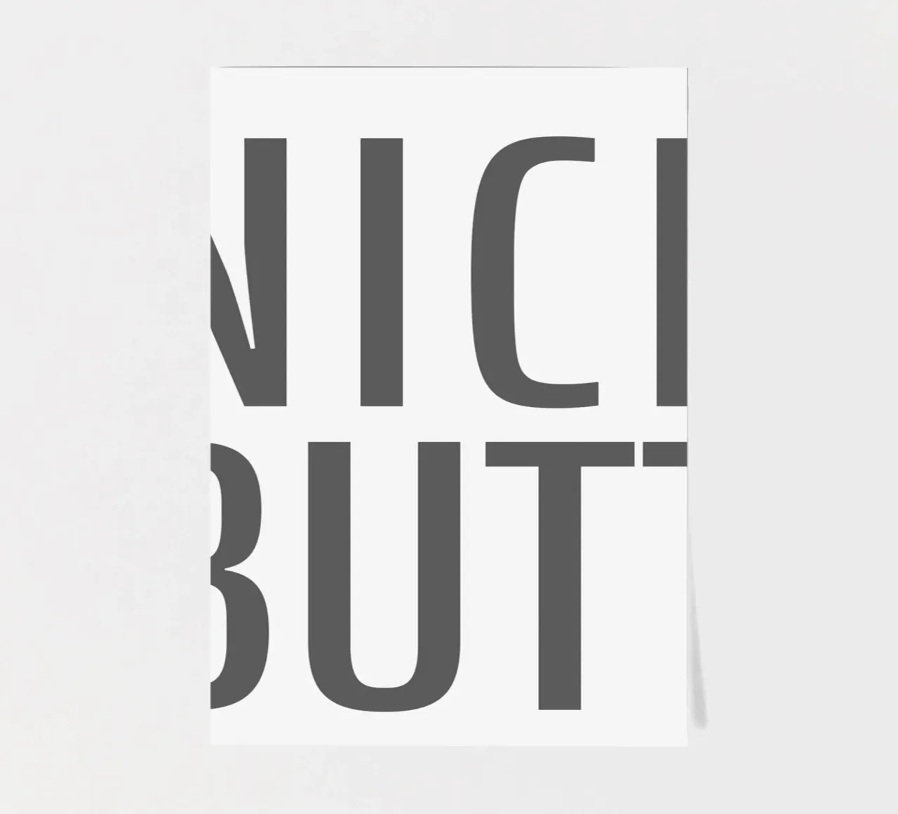 Nice Butt sticker sheet by WORD & WONDER