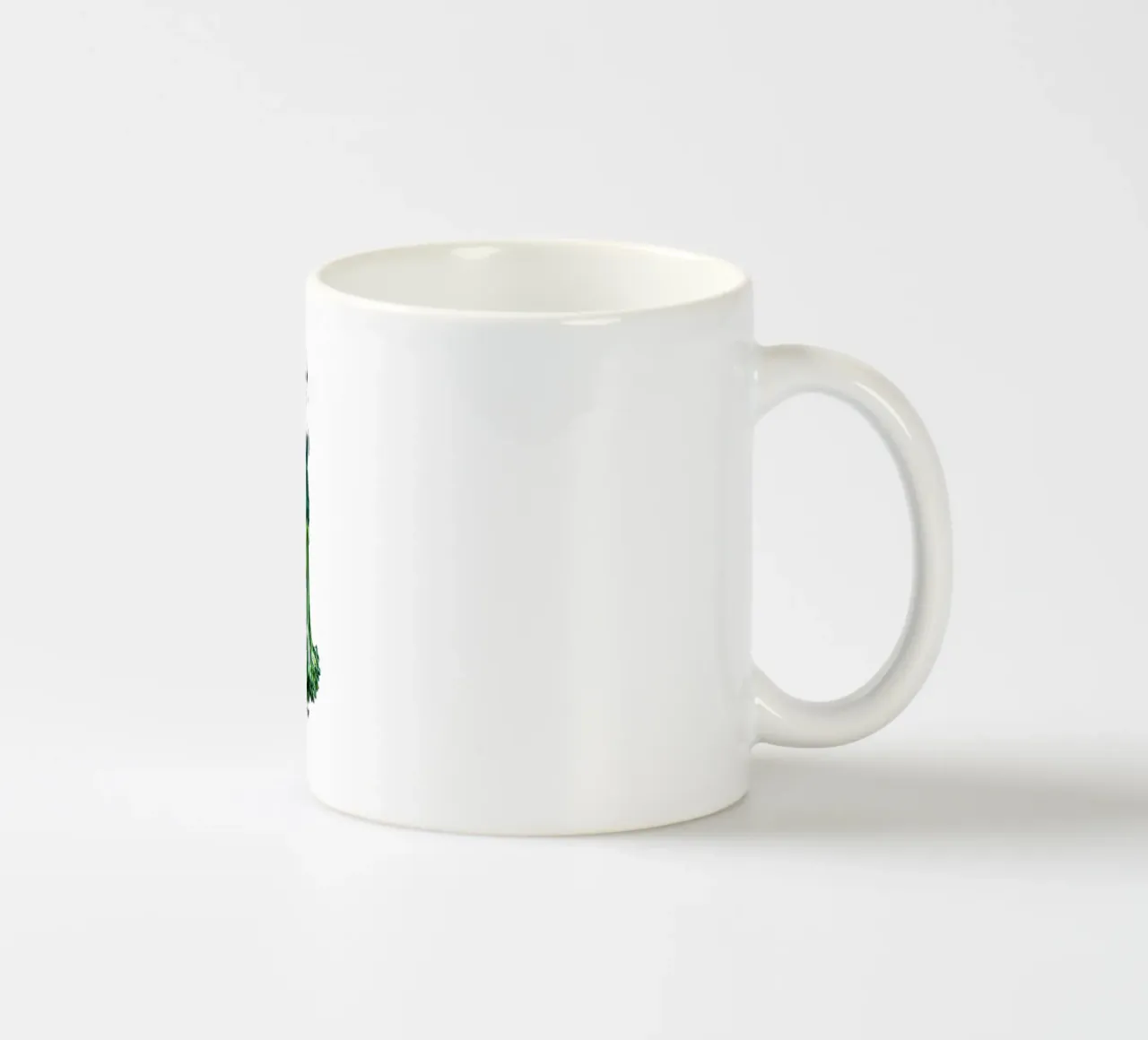Broccolini ceramic mug by Gretchen Roehrs