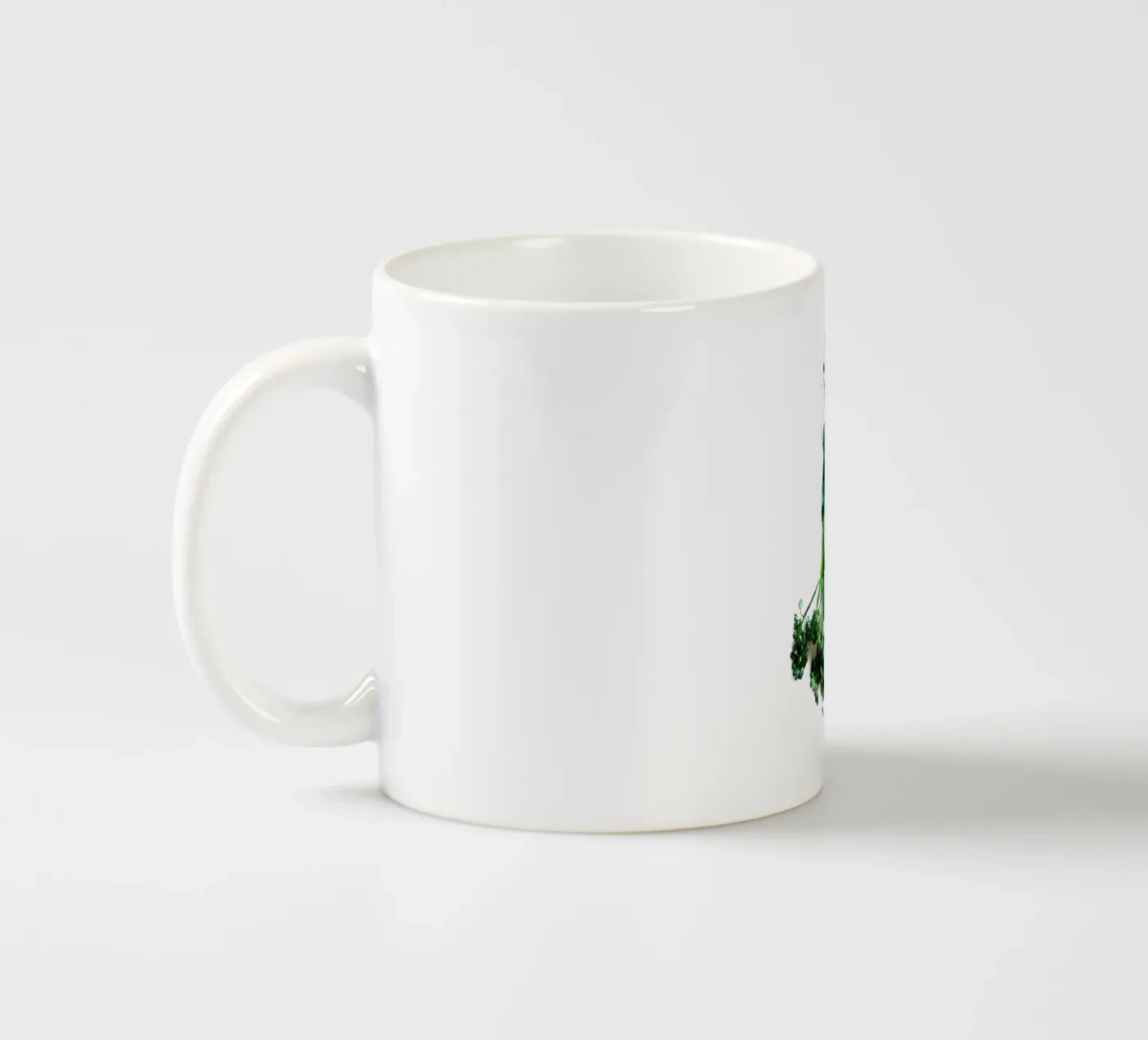 Broccolini ceramic mug by Gretchen Roehrs