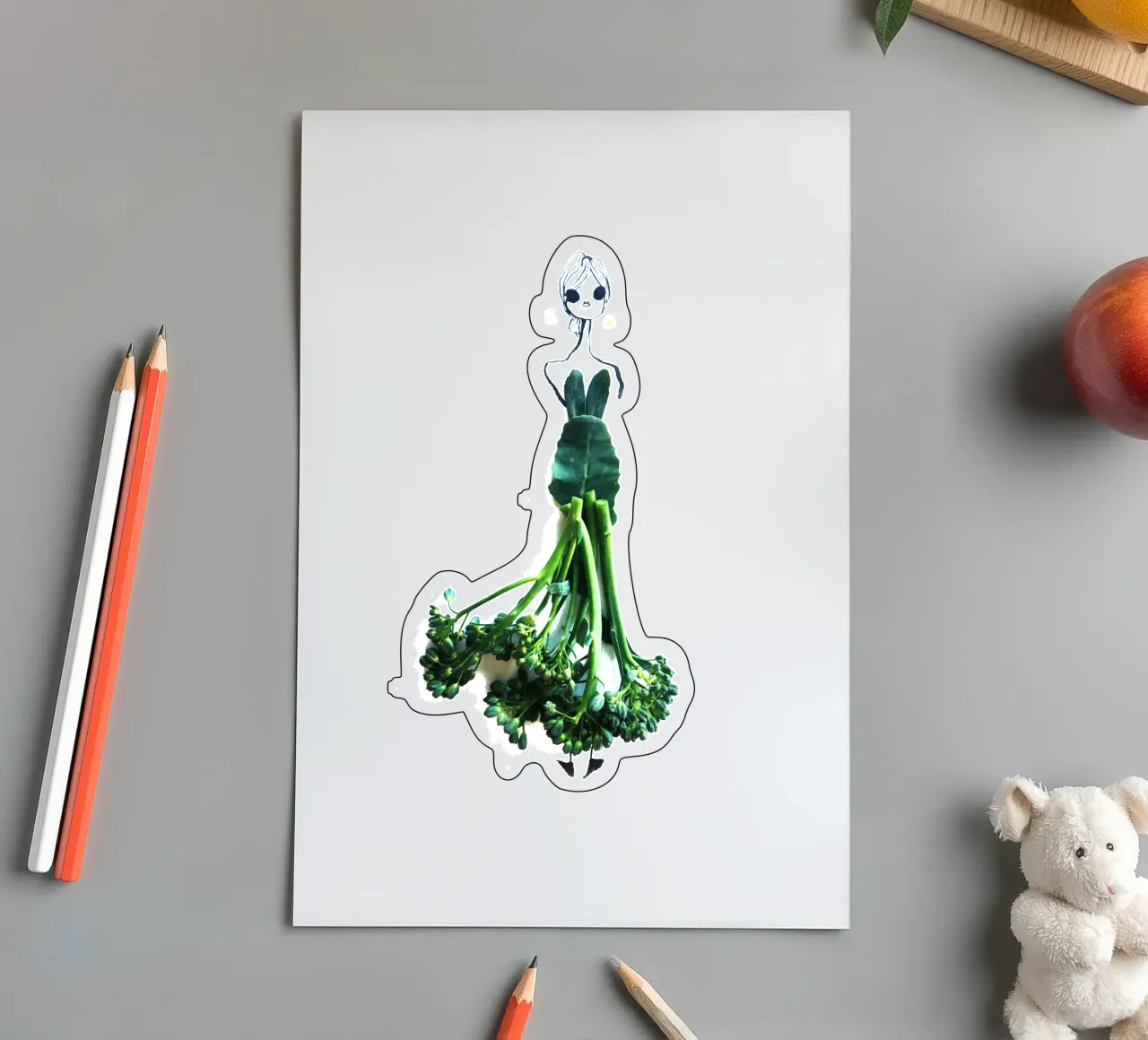 Broccolini sticker sheet by Gretchen Roehrs