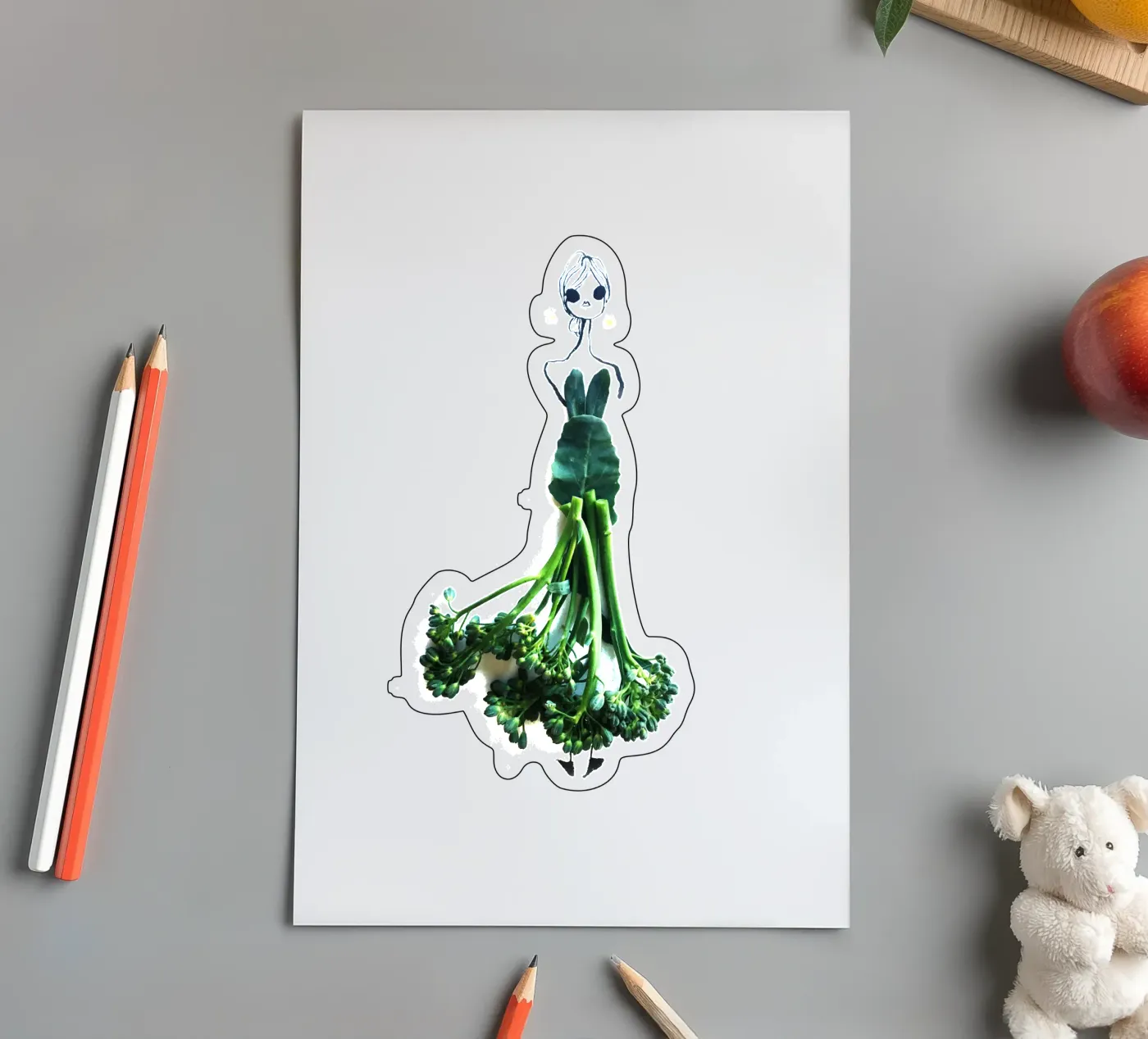Broccolini sticker sheet by Gretchen Roehrs