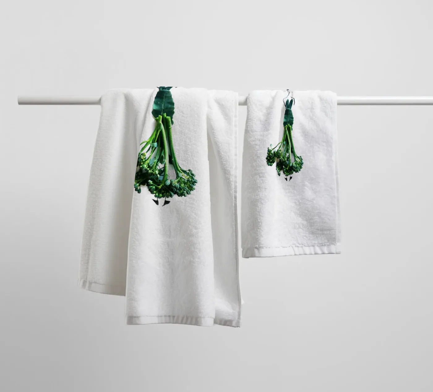 Broccolini badhanddoek van Gretchen Roehrs