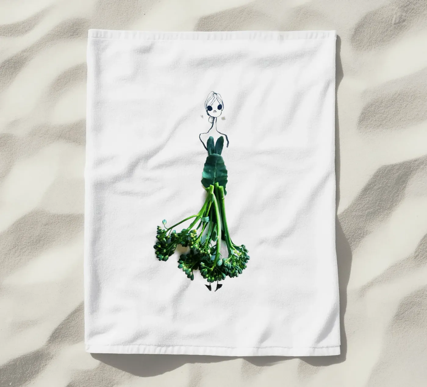 Broccolini strandhanddoek van Gretchen Roehrs