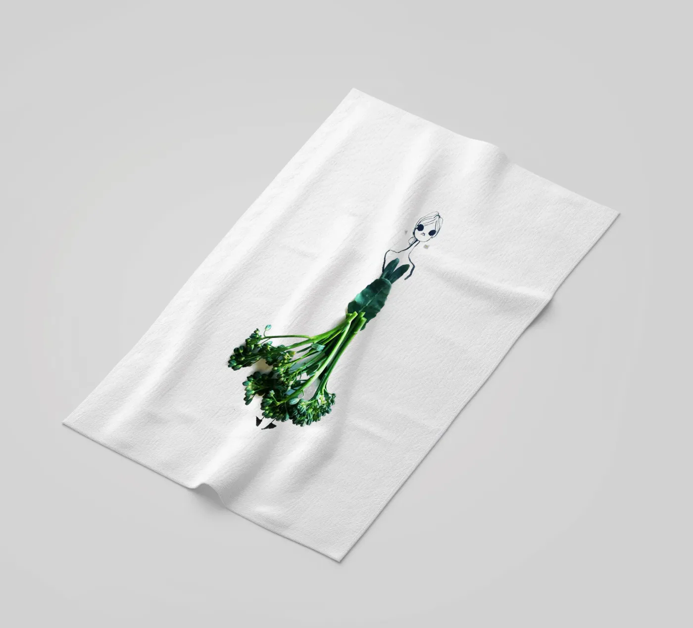 Broccolini strandhanddoek van Gretchen Roehrs