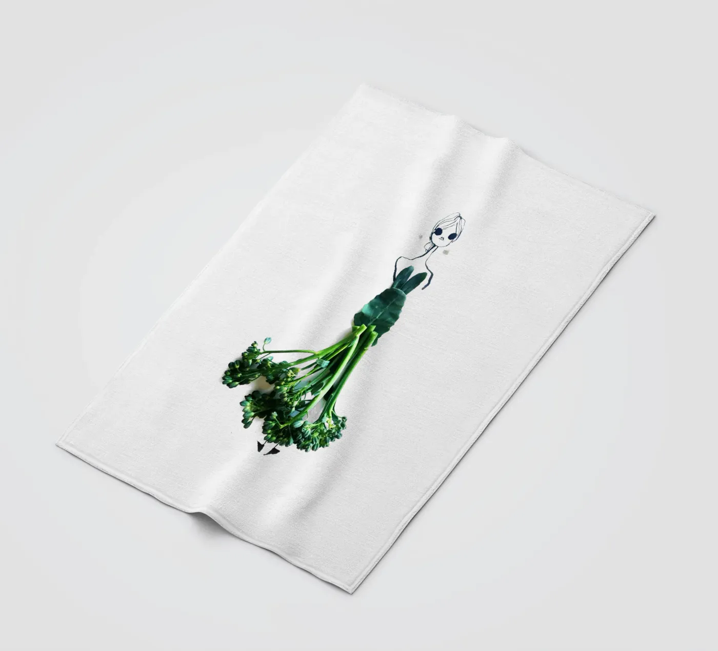 Broccolini fleece blanket by Gretchen Roehrs