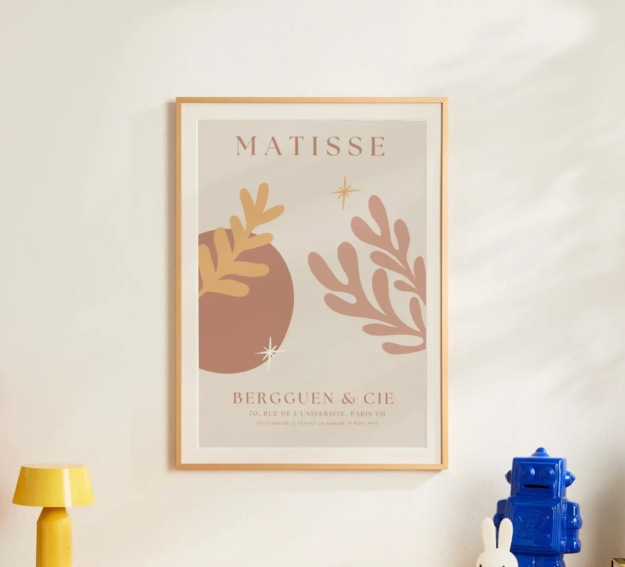 Matisse neutro, manifesto della mostra Henri Matisse moderno V poster con telaio in alluminio da pdigitalprints