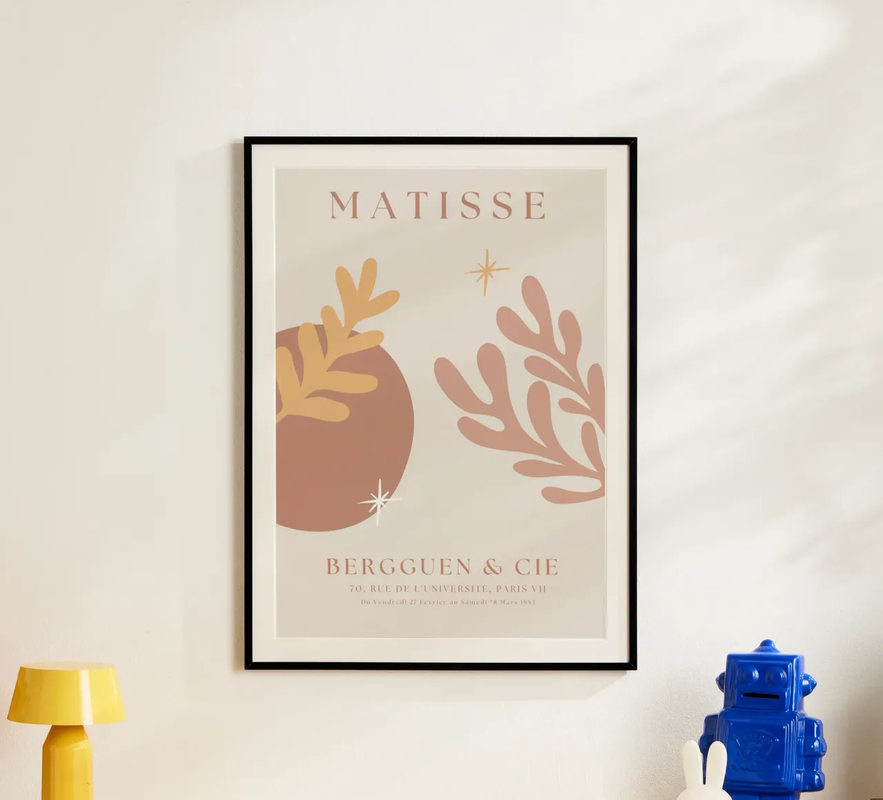Matisse neutro, manifesto della mostra Henri Matisse moderno V poster con telaio in alluminio da pdigitalprints