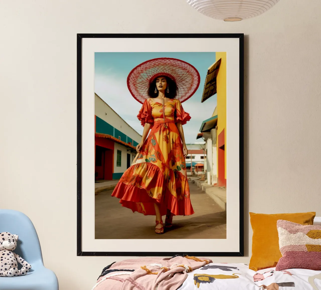 Messico vita donna poster con telaio in plastica da Justyna Jaszke JBJart