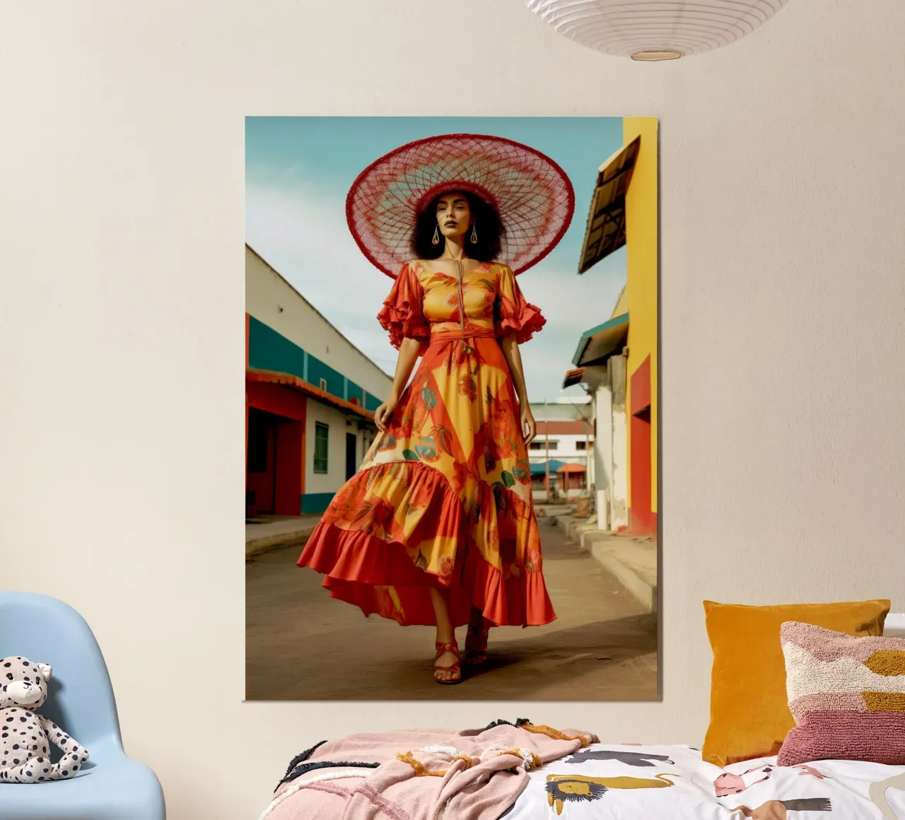 Messico vita donna poster con telaio in plastica da Justyna Jaszke JBJart