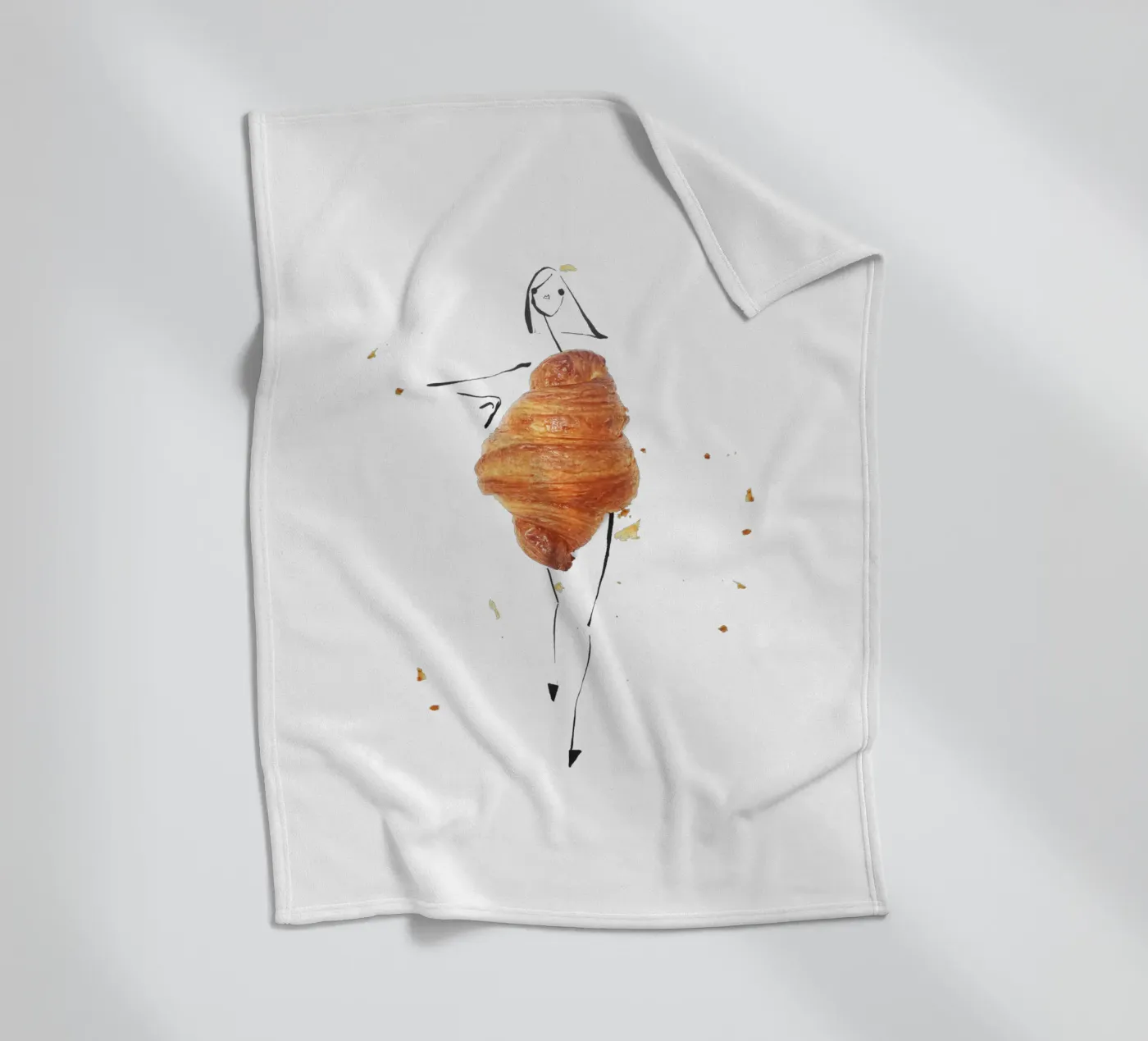 Croissant Fleecedecke von Gretchen Roehrs