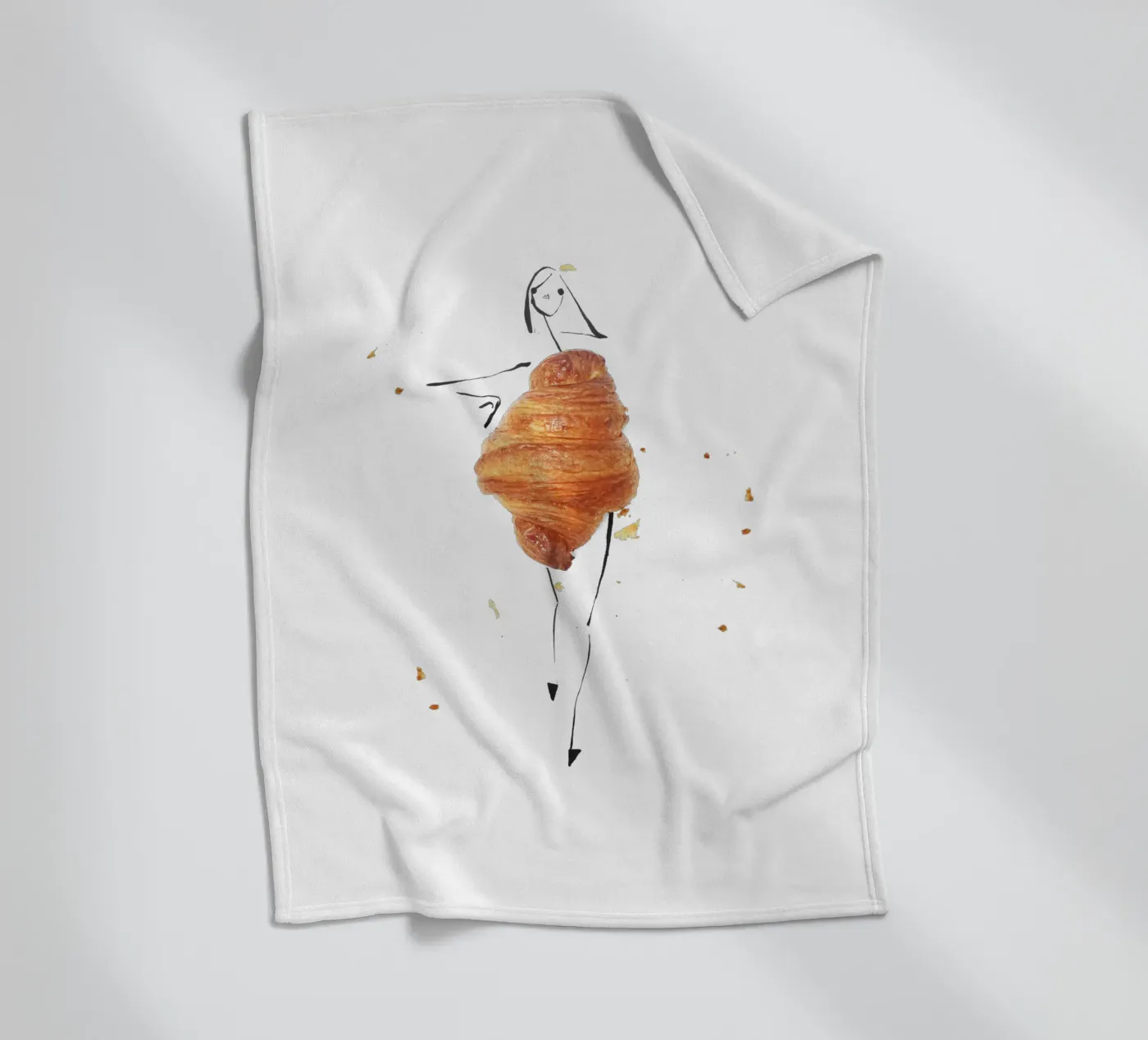 Croissant Fleecedecke von Gretchen Roehrs