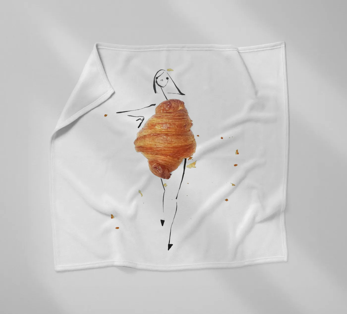 Croissant Fleecedecke von Gretchen Roehrs