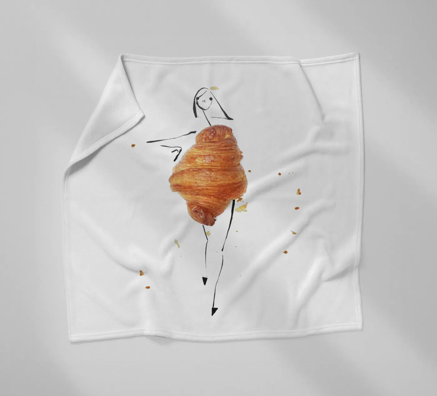 Croissant Fleecedecke von Gretchen Roehrs