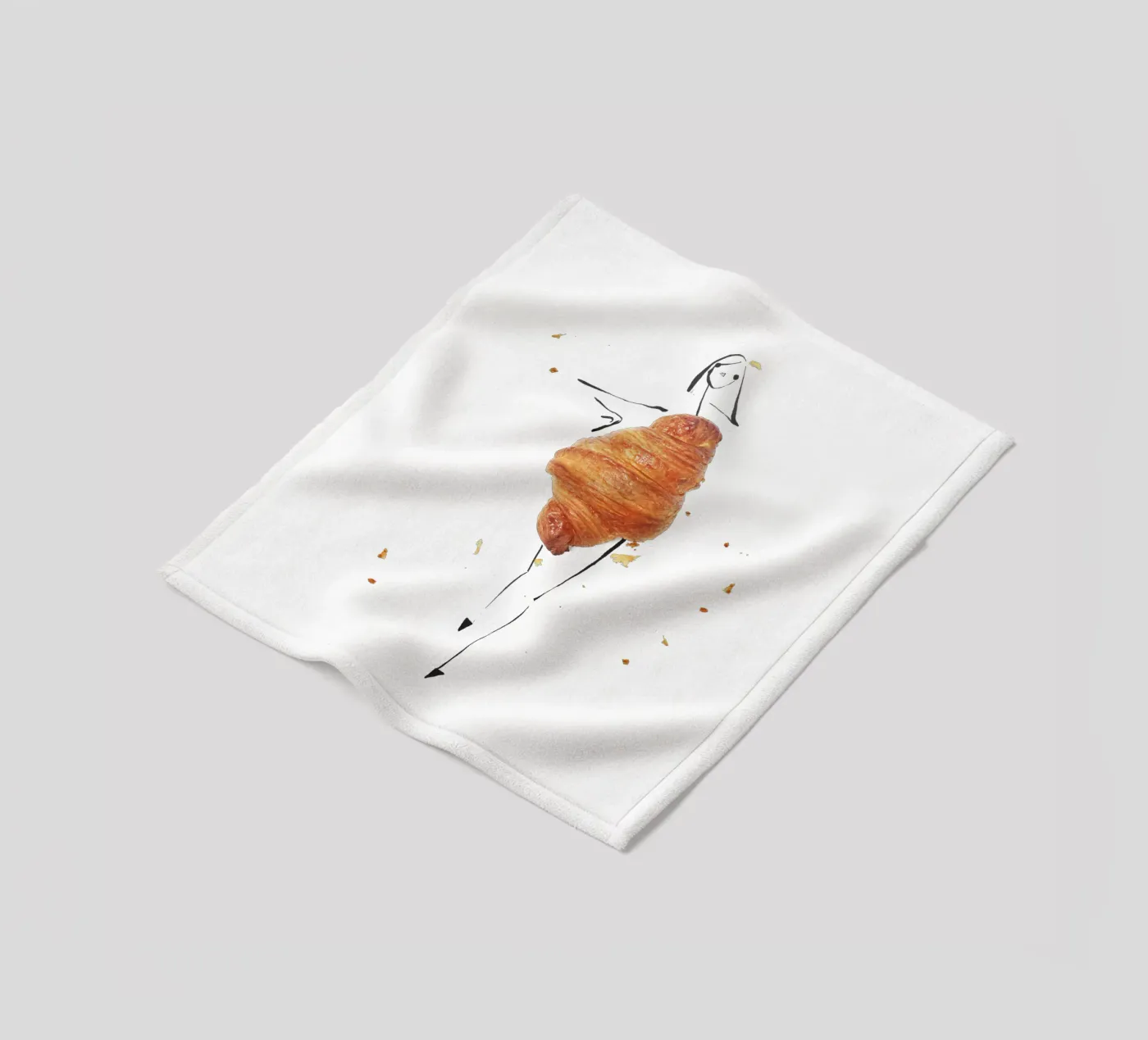 Croissant Fleecedecke von Gretchen Roehrs