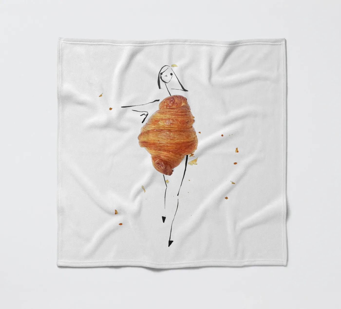 Croissant Fleecedecke von Gretchen Roehrs