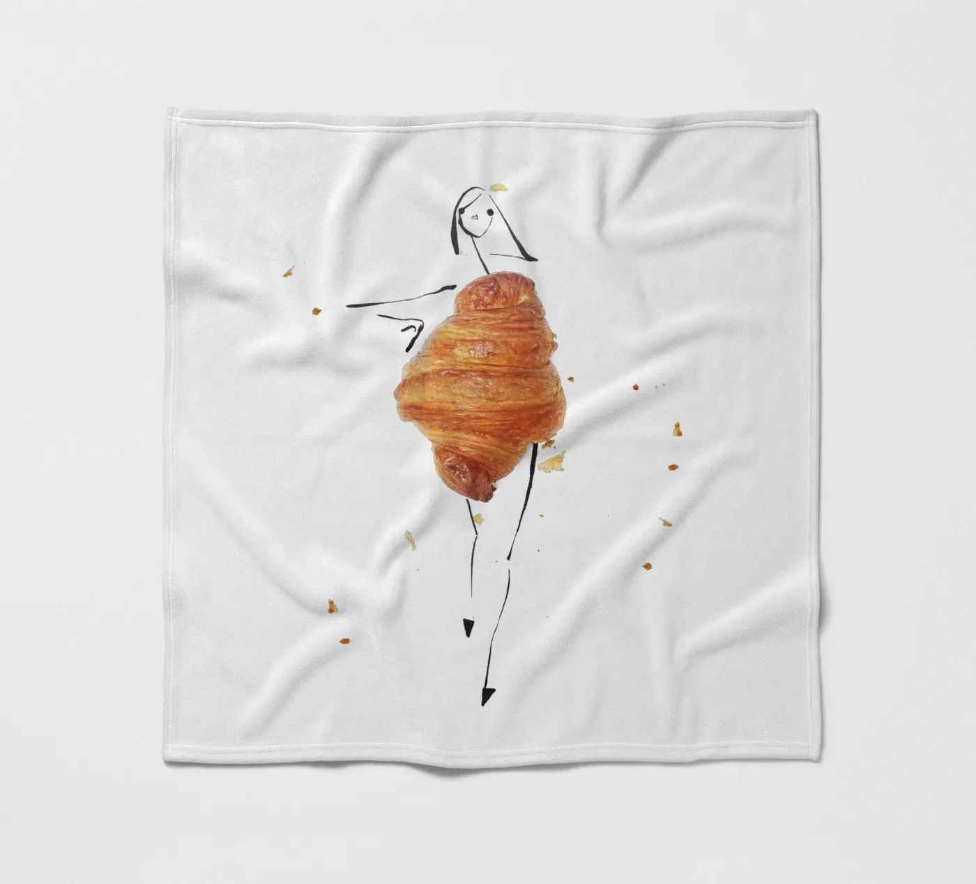Croissant Fleecedecke von Gretchen Roehrs