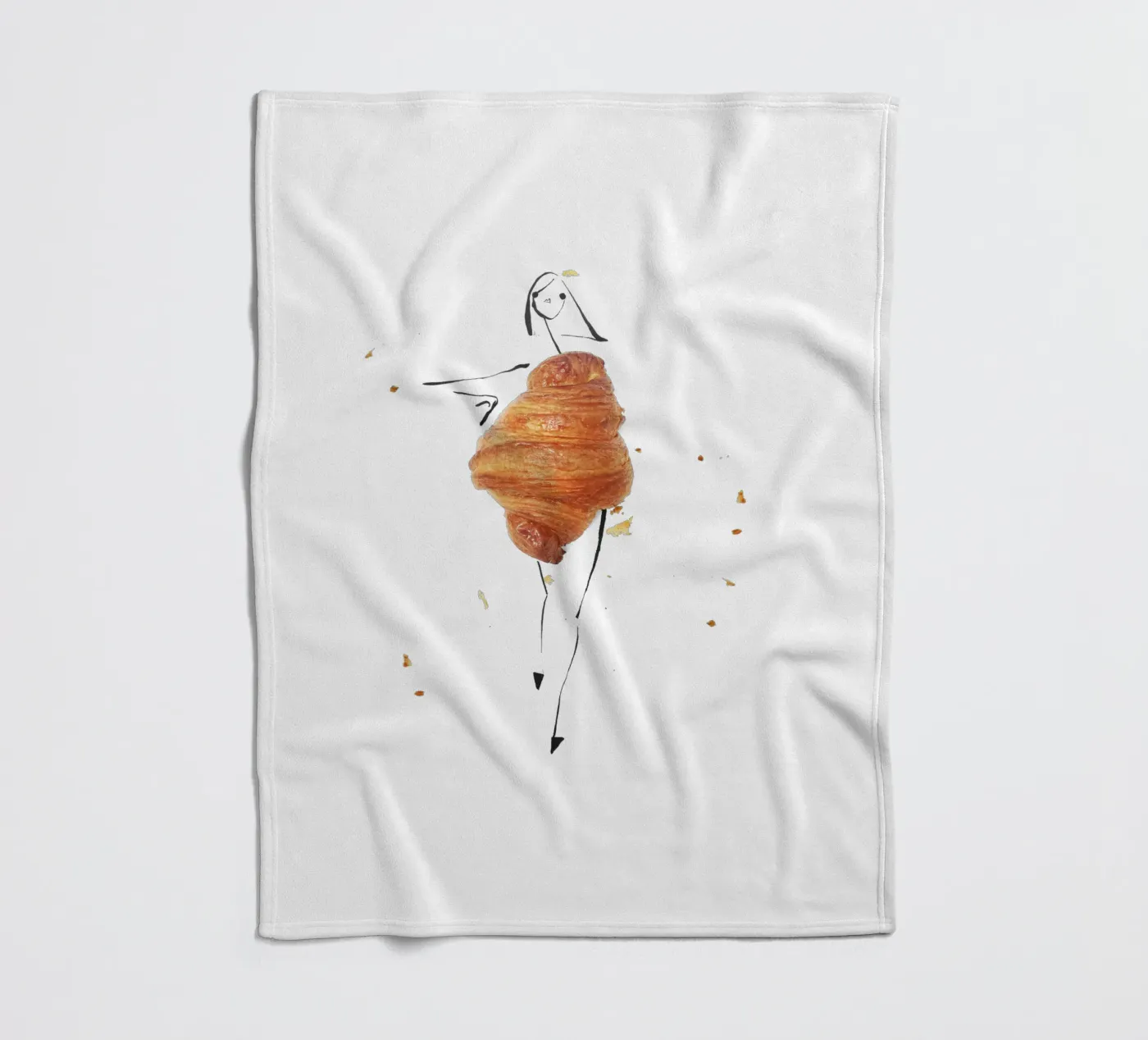 Croissant Fleecedecke von Gretchen Roehrs