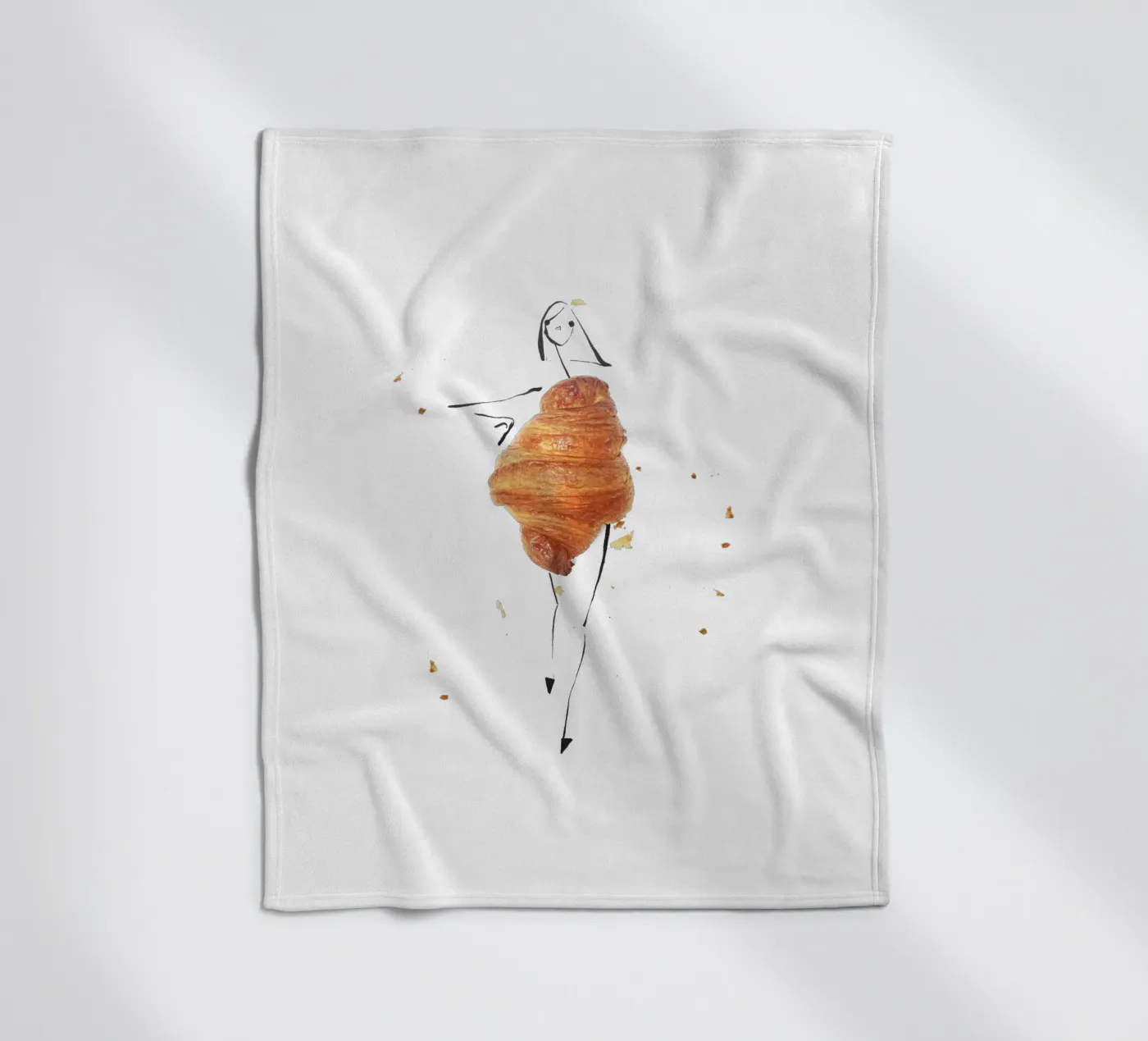 Croissant Fleecedecke von Gretchen Roehrs