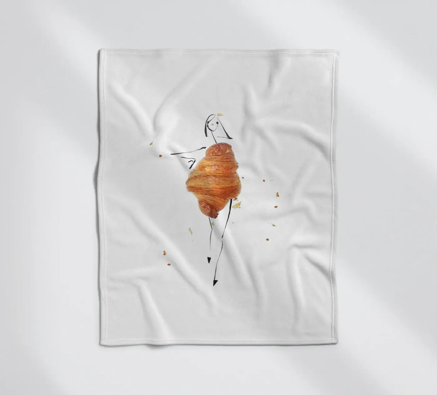 Croissant Fleecedecke von Gretchen Roehrs