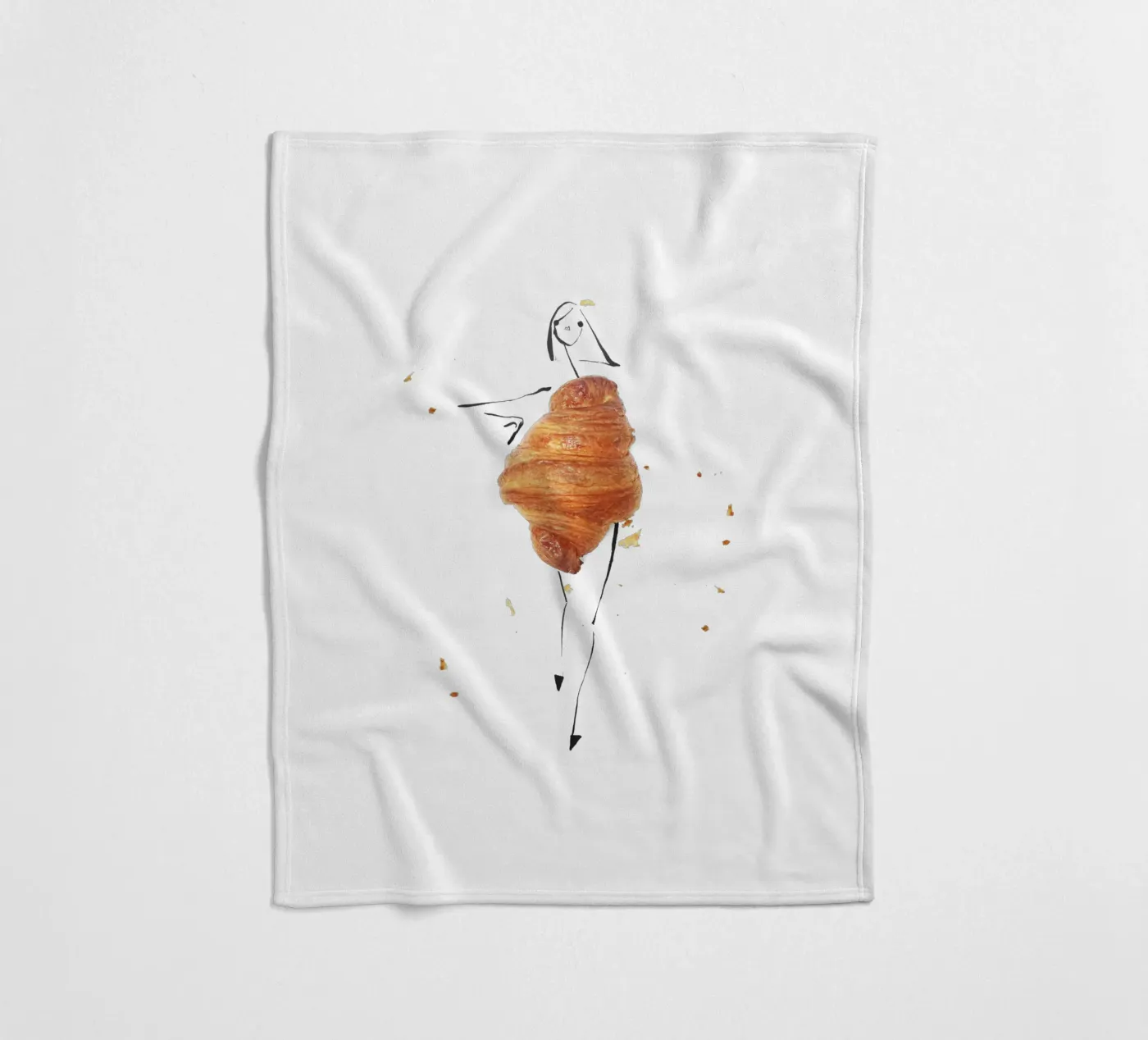 Croissant Fleecedecke von Gretchen Roehrs