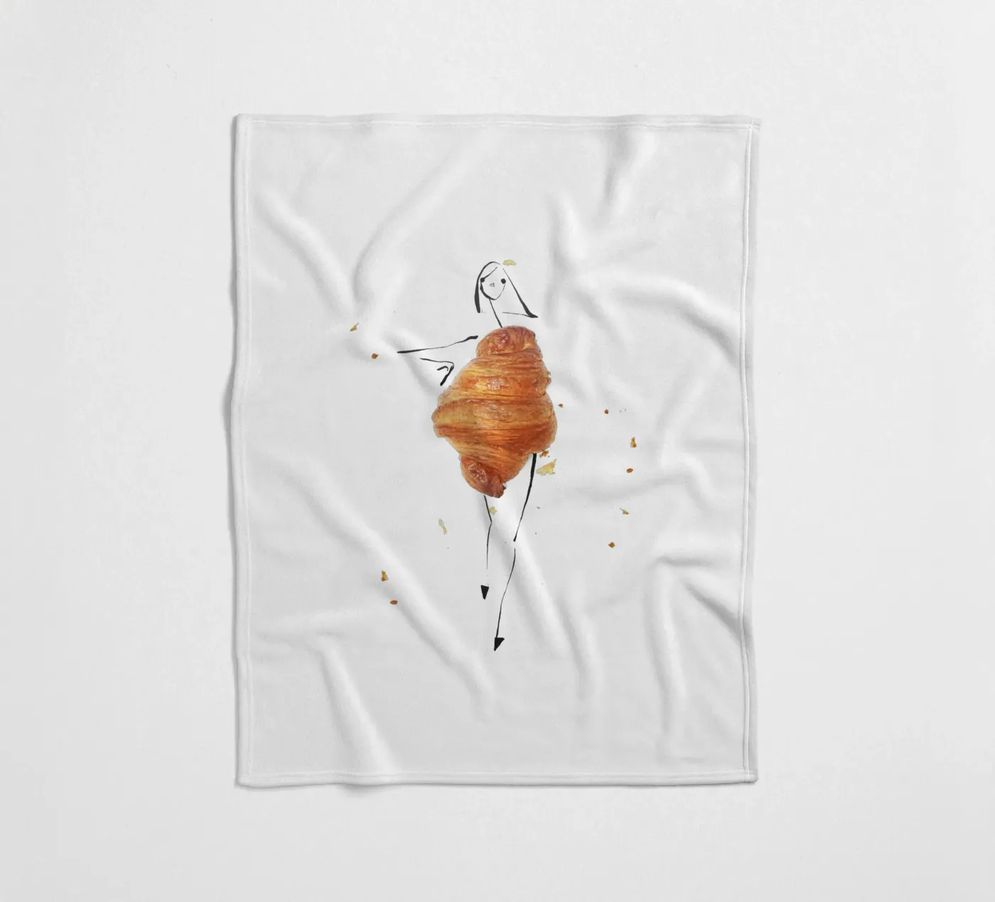 Croissant Fleecedecke von Gretchen Roehrs