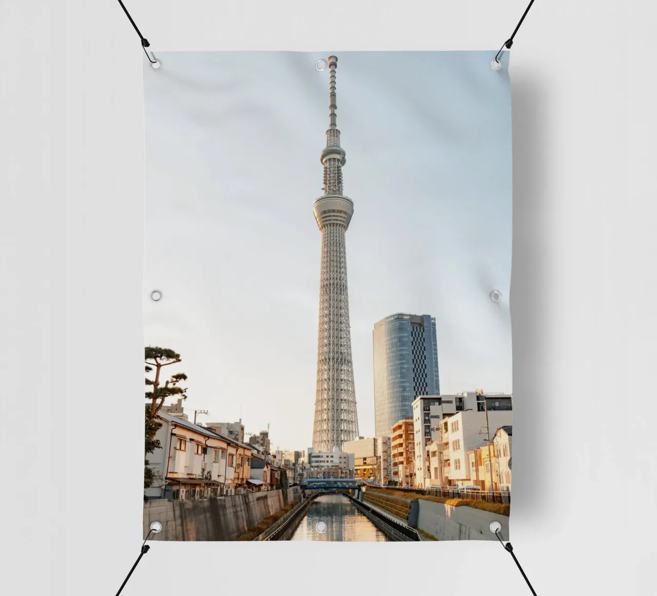 Tramonto sulla Tokyo Skytree - Giappone telo in pvc da Marcel Bisig
