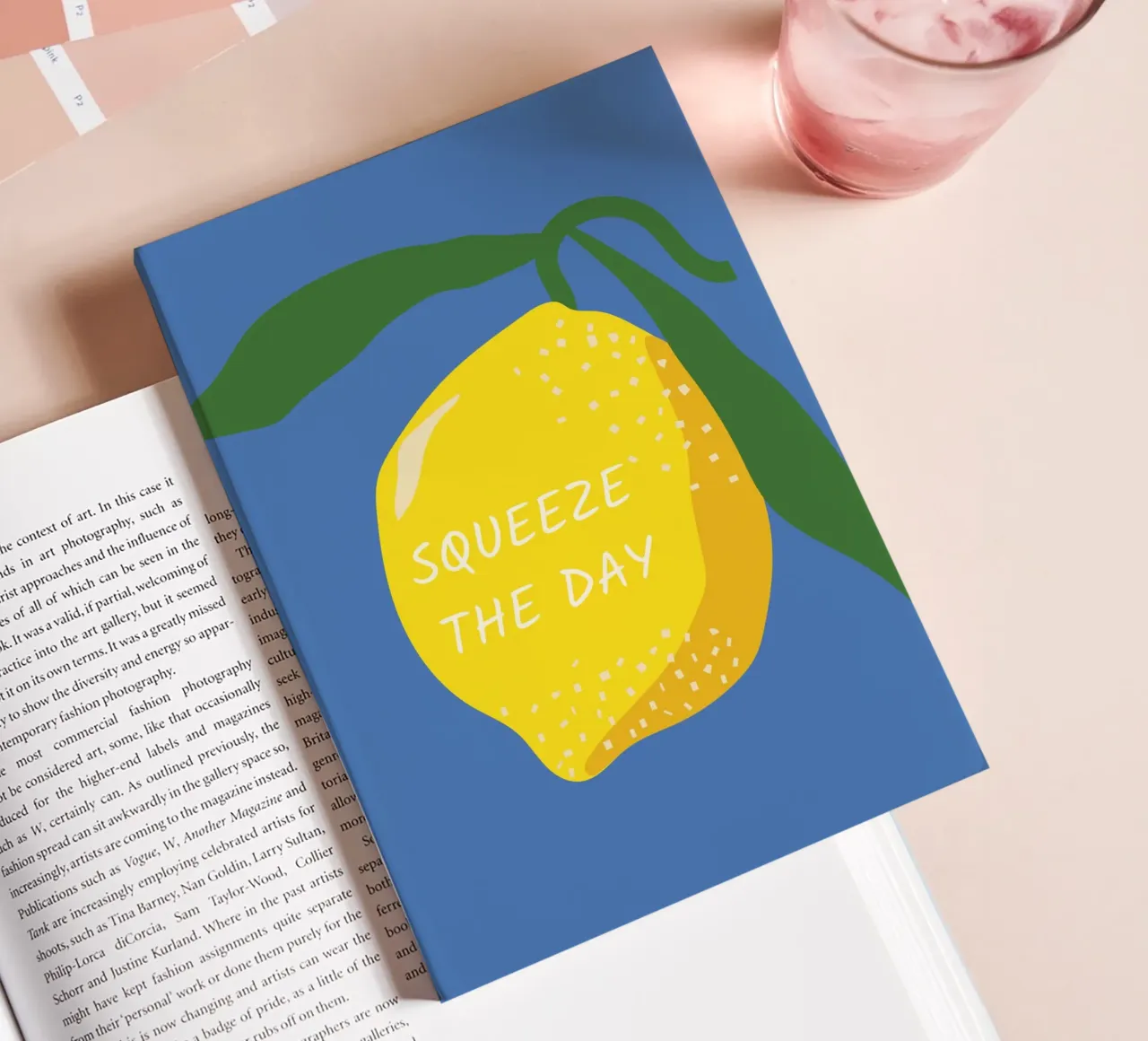 Squeeze The Day Print, Lemon Quote Print, Aesthetic Kitchen notebook by pdigitalprints