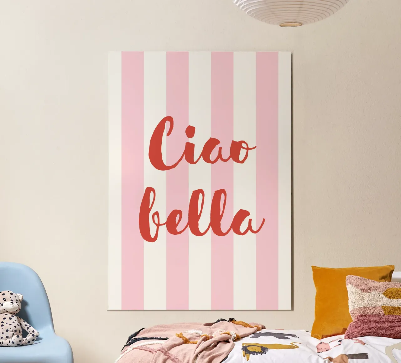 Ciao Bella Preppy Art poster con telaio in legno da pdigitalprints