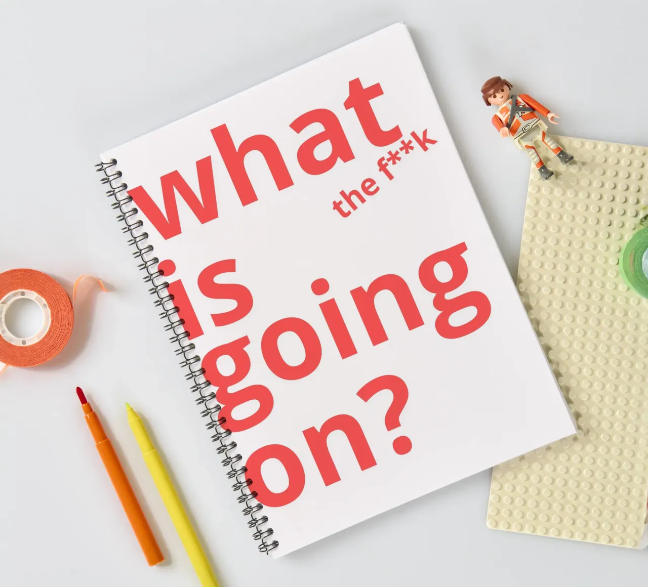 what is going on? spiral notebook by ramosashop