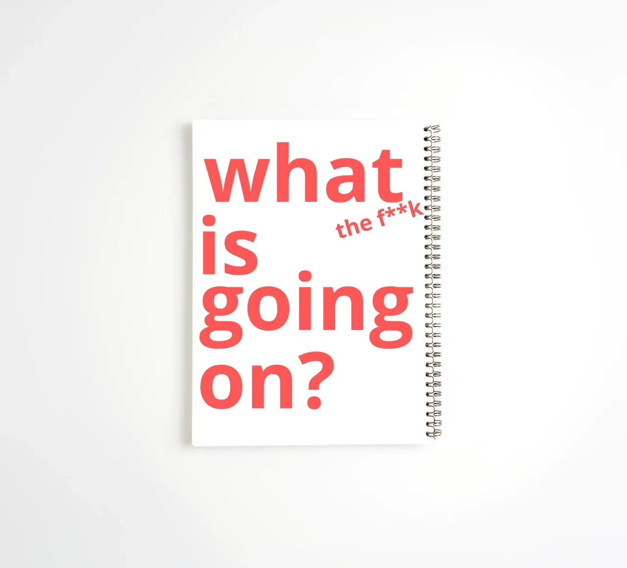 what is going on? spiral notebook by ramosashop