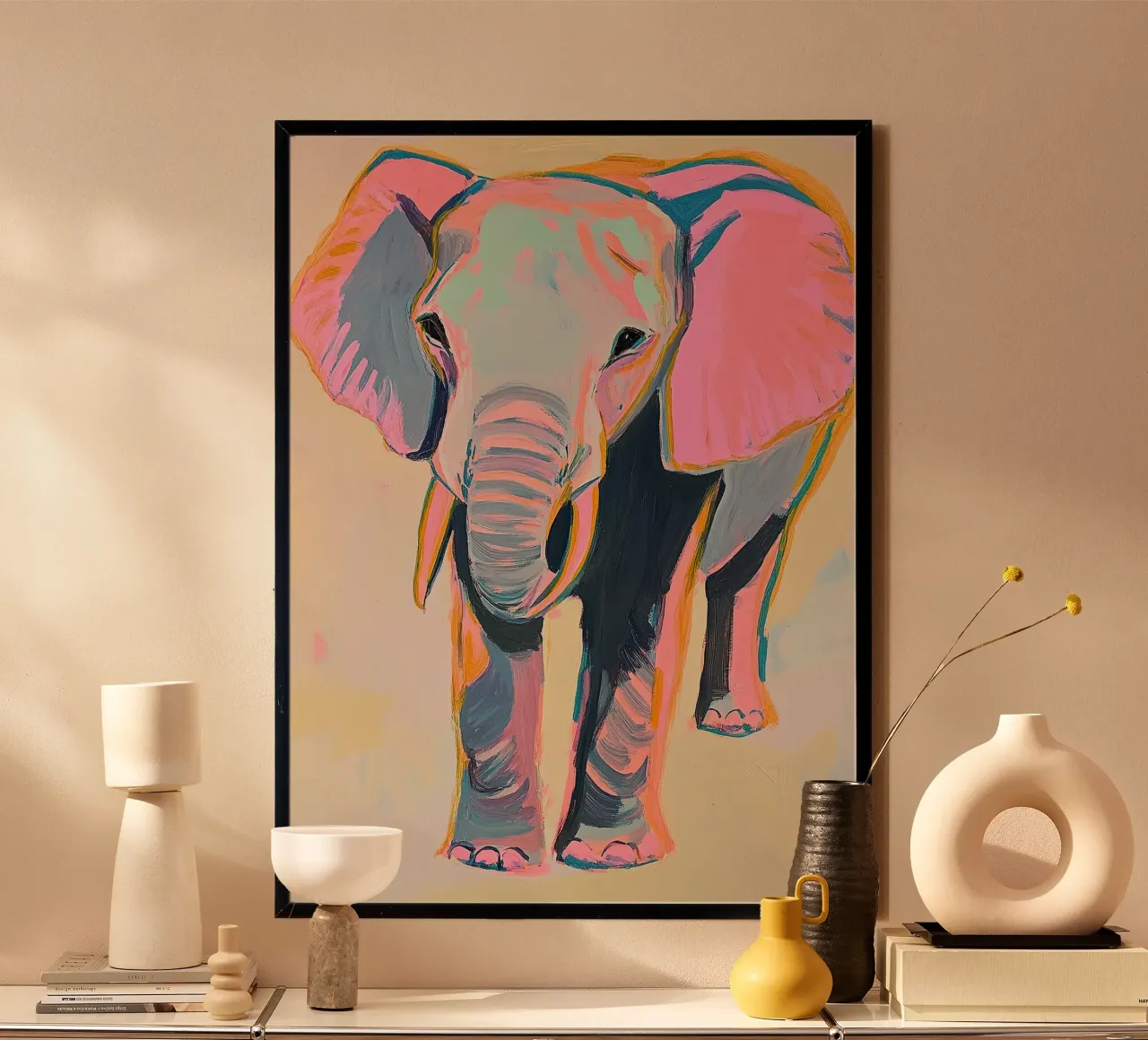 Neon Elephant poster by Euphoria Theresa