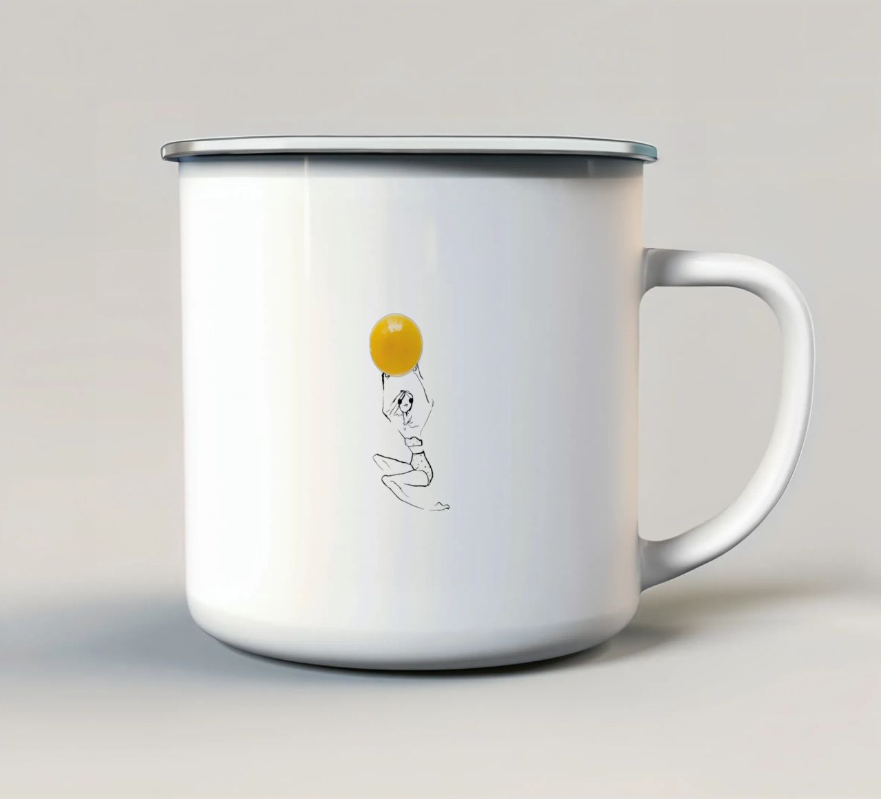 Yolk tazza in smalto da Gretchen Roehrs