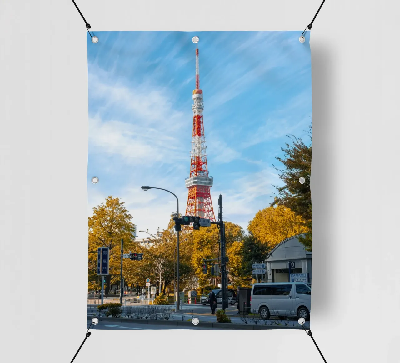 Torre di Tokyo, Giappone telo in pvc da Marcel Bisig