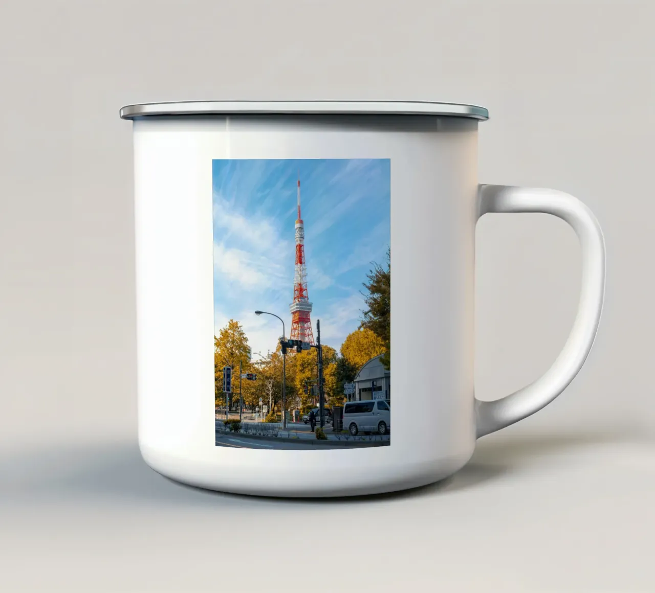 Torre di Tokyo, Giappone tazza in smalto da Marcel Bisig