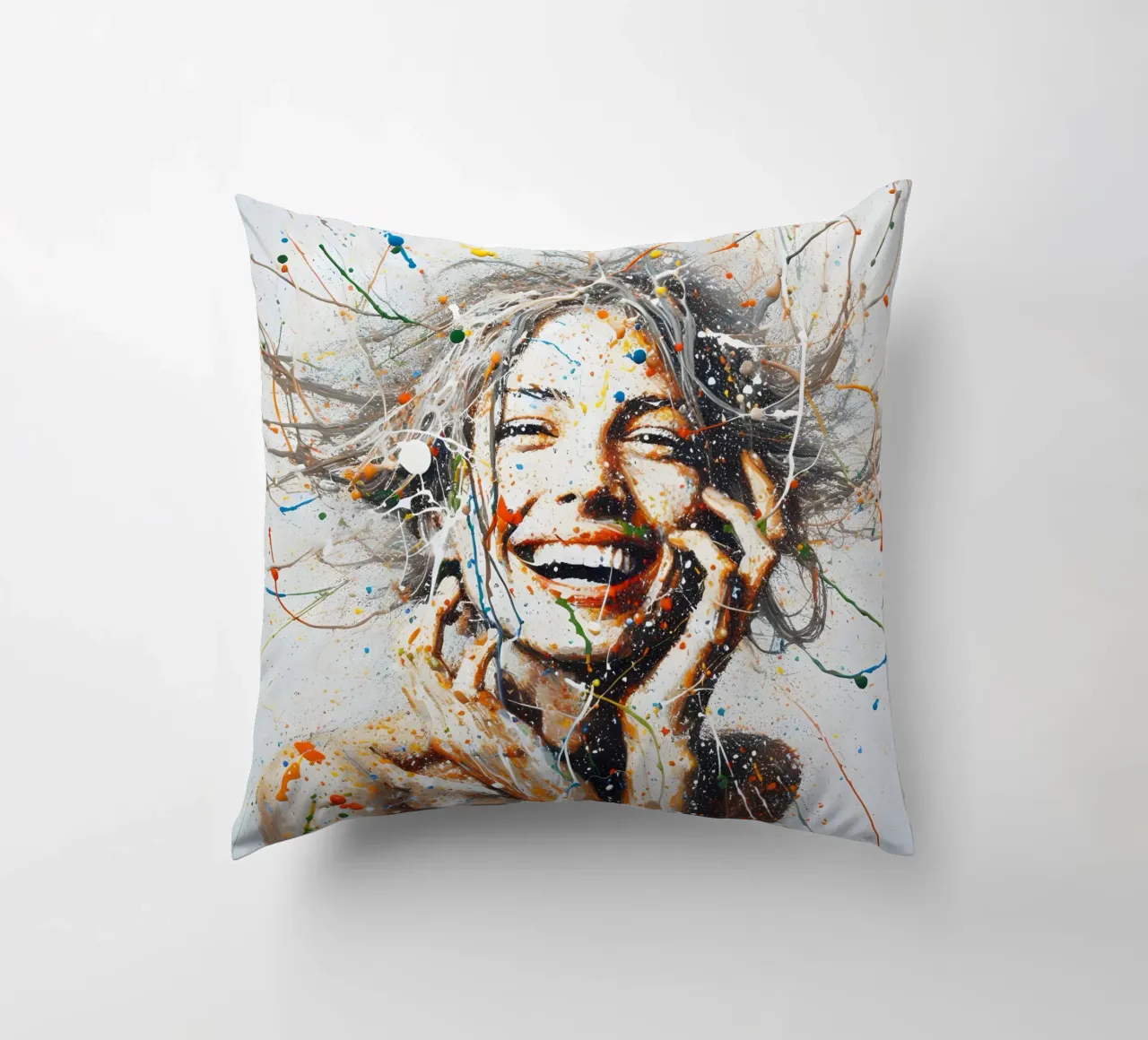 Frau Actionpainting cuscino da nomad