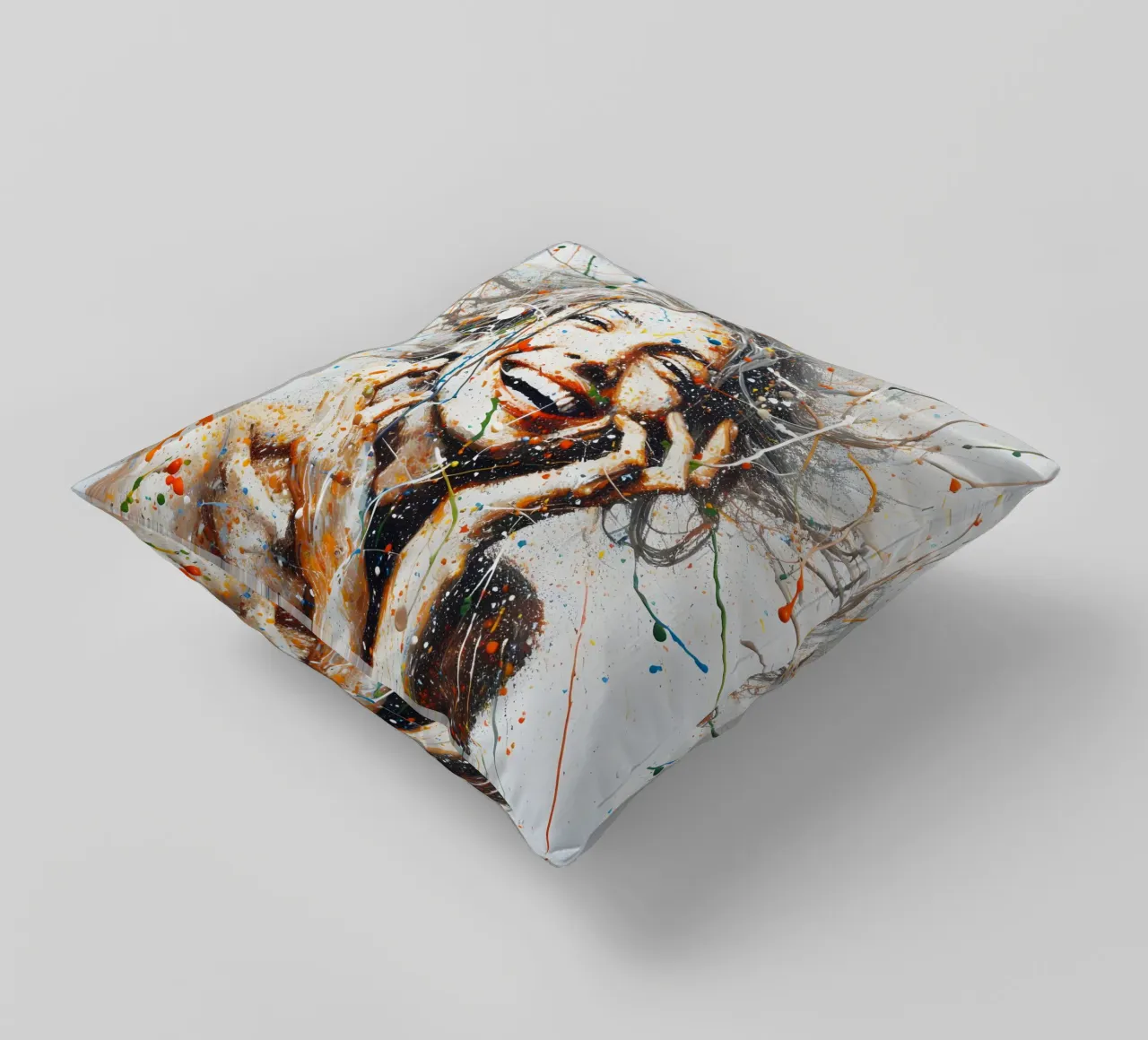 Frau Actionpainting cuscino da nomad