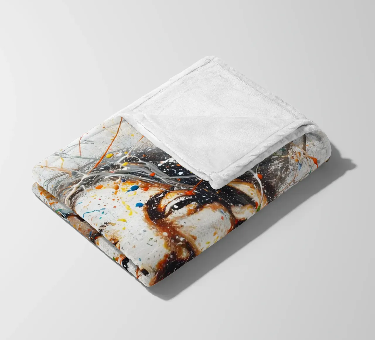 Frau Actionpainting coperta in pile da nomad