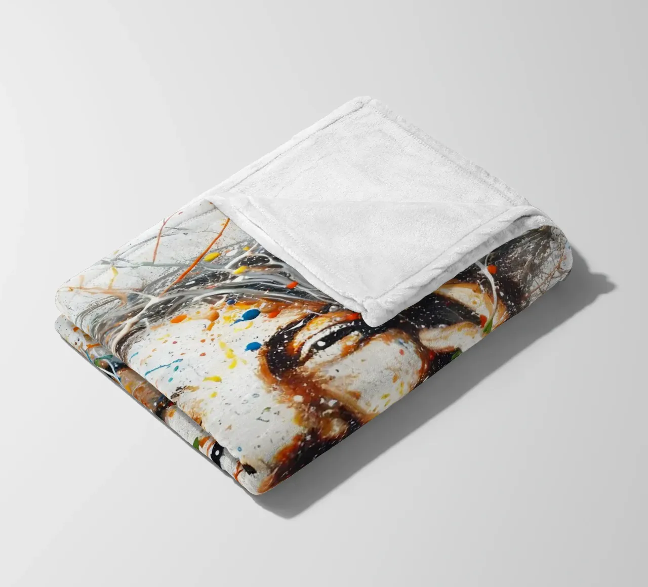 Frau Actionpainting coperta in pile da nomad