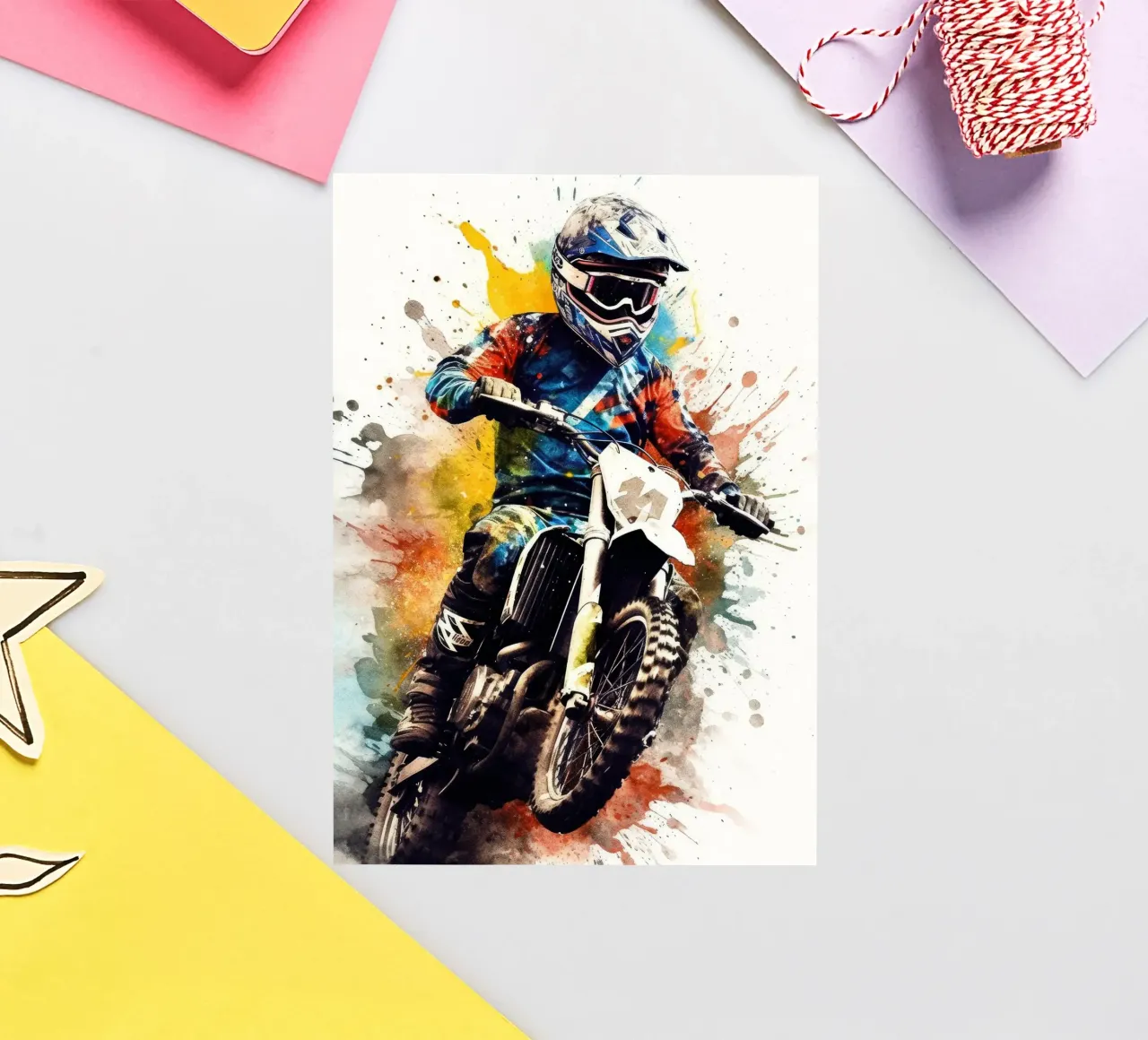 Autosport kunst sticker van Justyna Jaszke JBJart