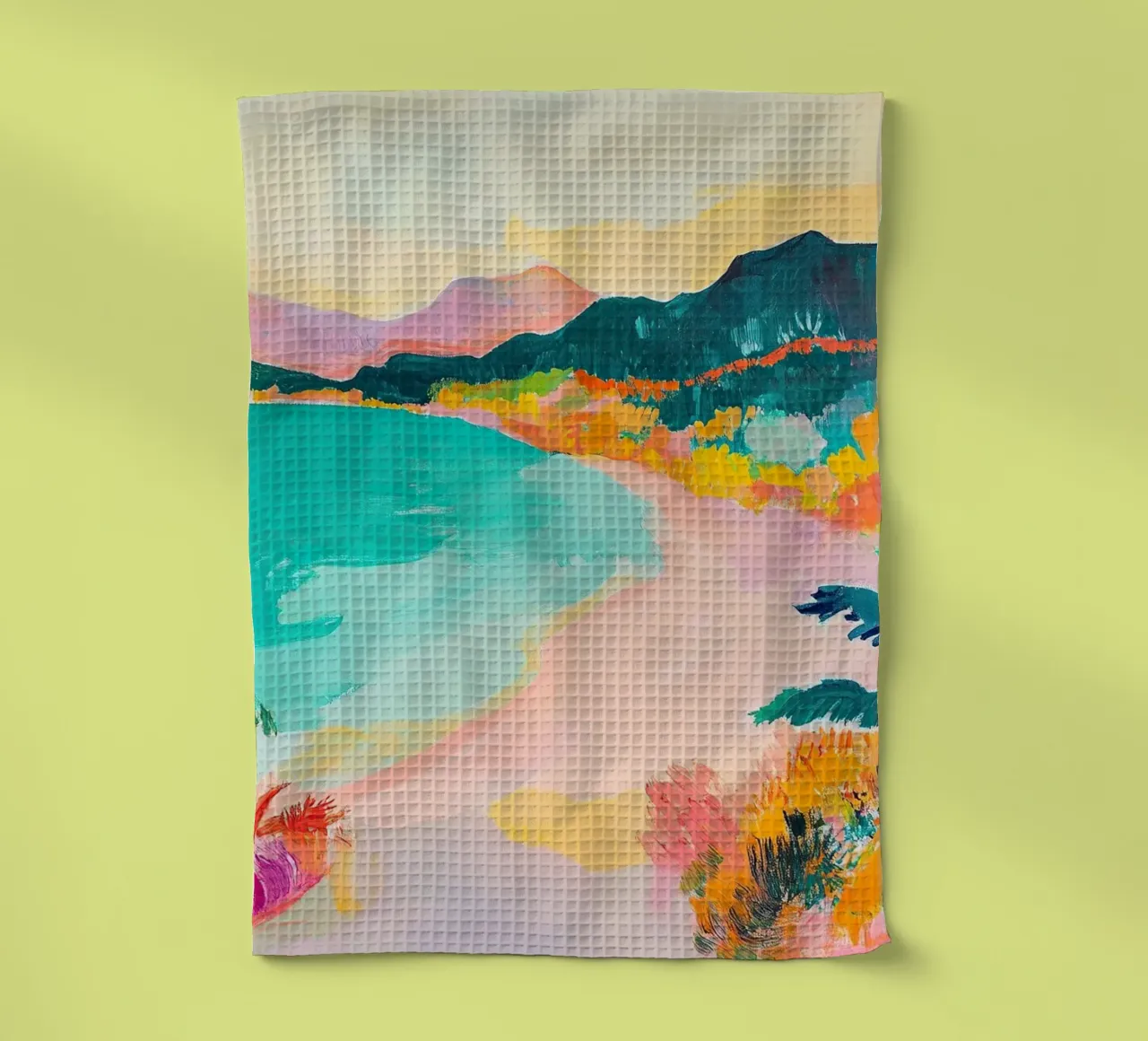 Marée tropicale : une vague fauve torchon de Euphoria Theresa