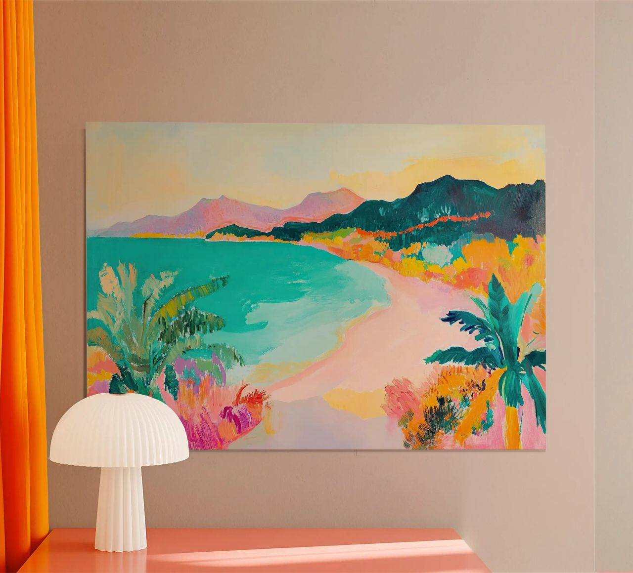Tropical Tide: A Fauvist Wave poster by Euphoria Theresa
