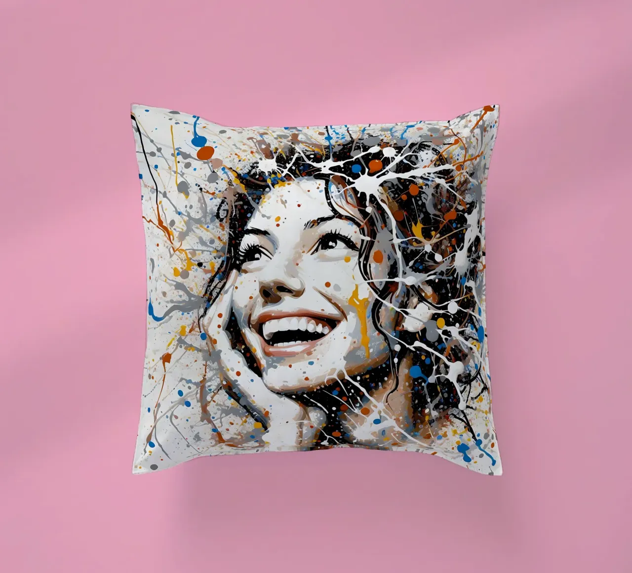 Frau Actionpainting cuscino da nomad