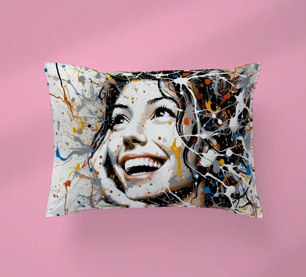Frau Actionpainting cuscino da nomad
