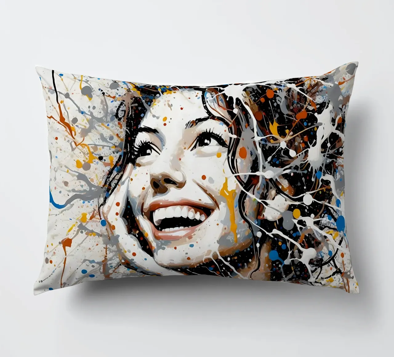Frau Actionpainting cuscino da nomad