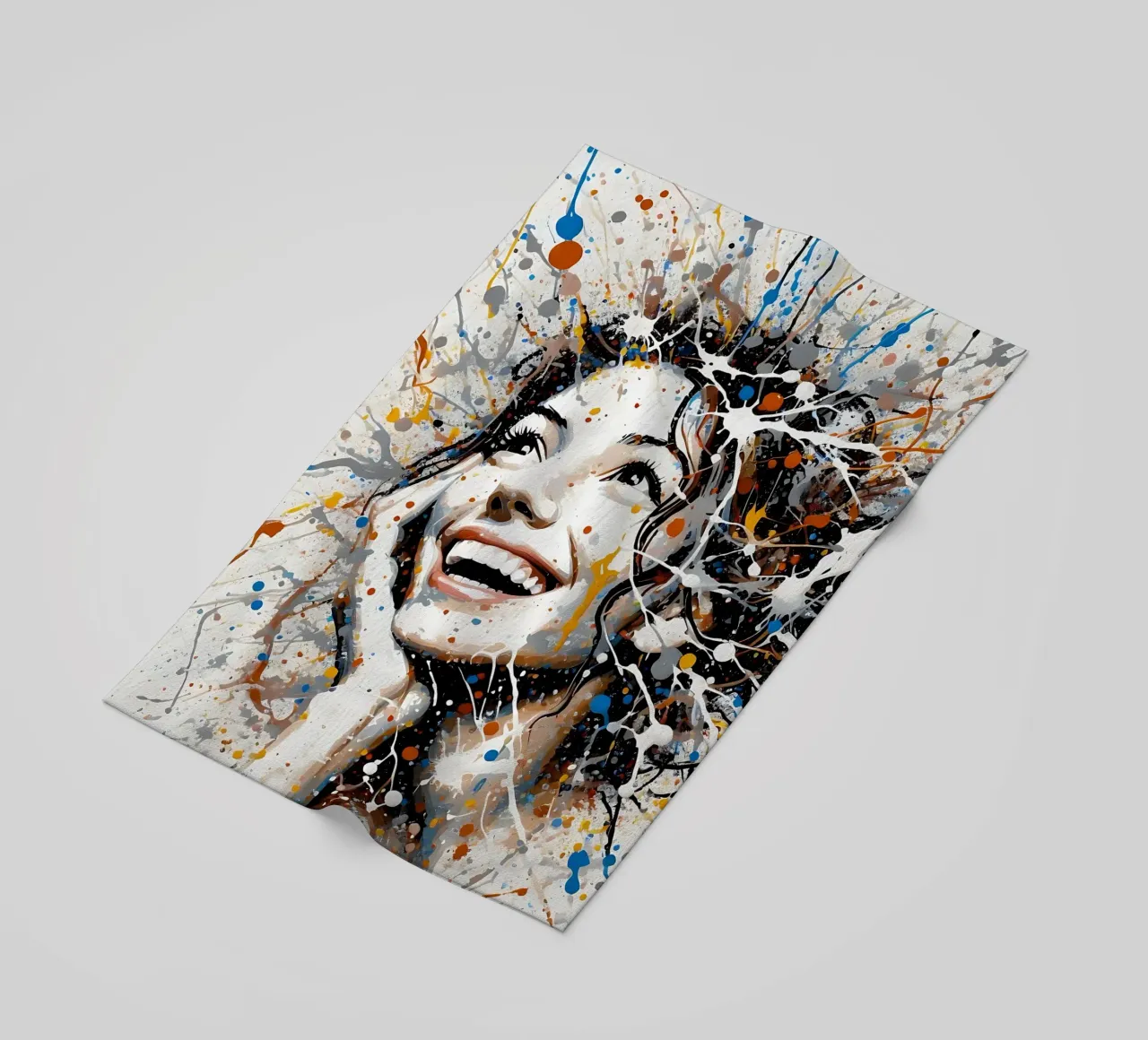 Frau Actionpainting telo mare da nomad