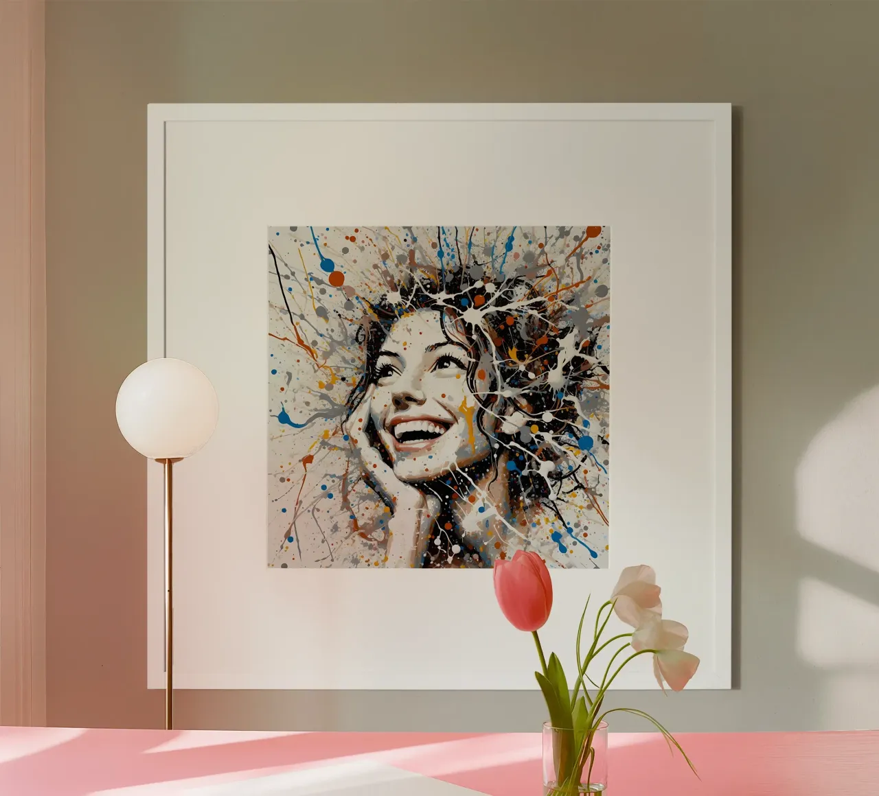 Frau Actionpainting hahnemühle by nomad
