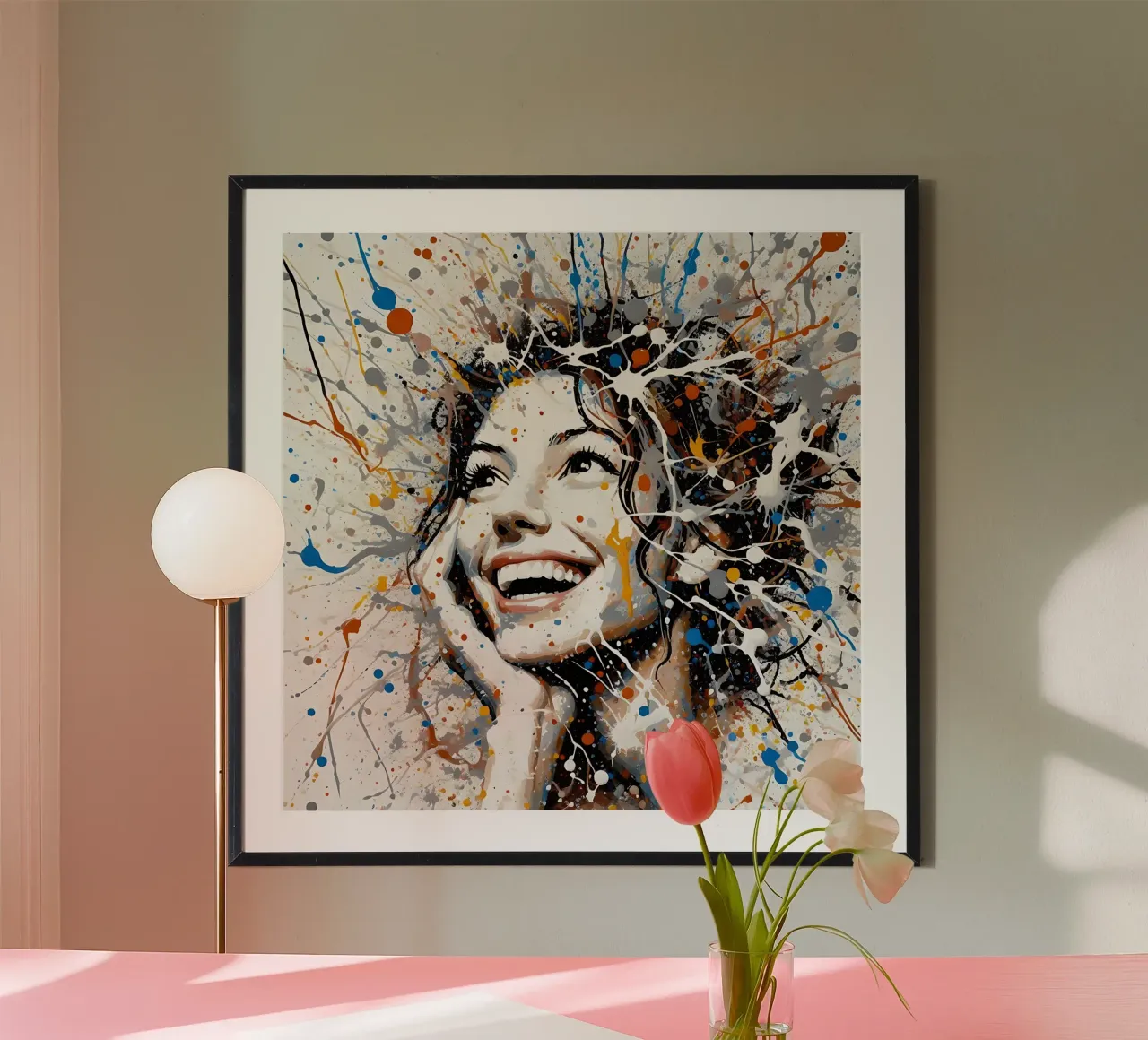 Frau Actionpainting hahnemühle by nomad