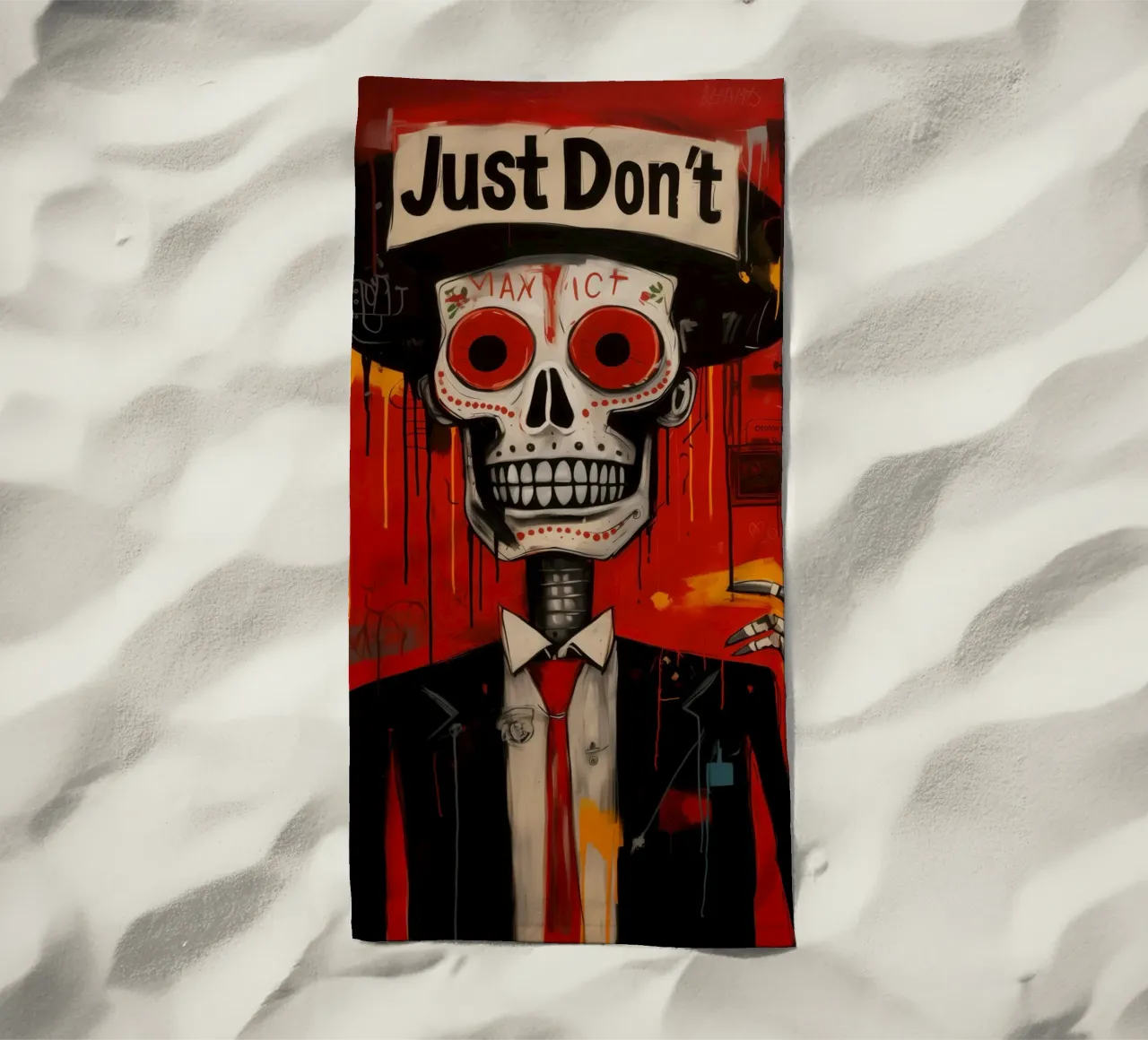 Just don't do it | Graffiti di street art telo mare da Autofocus