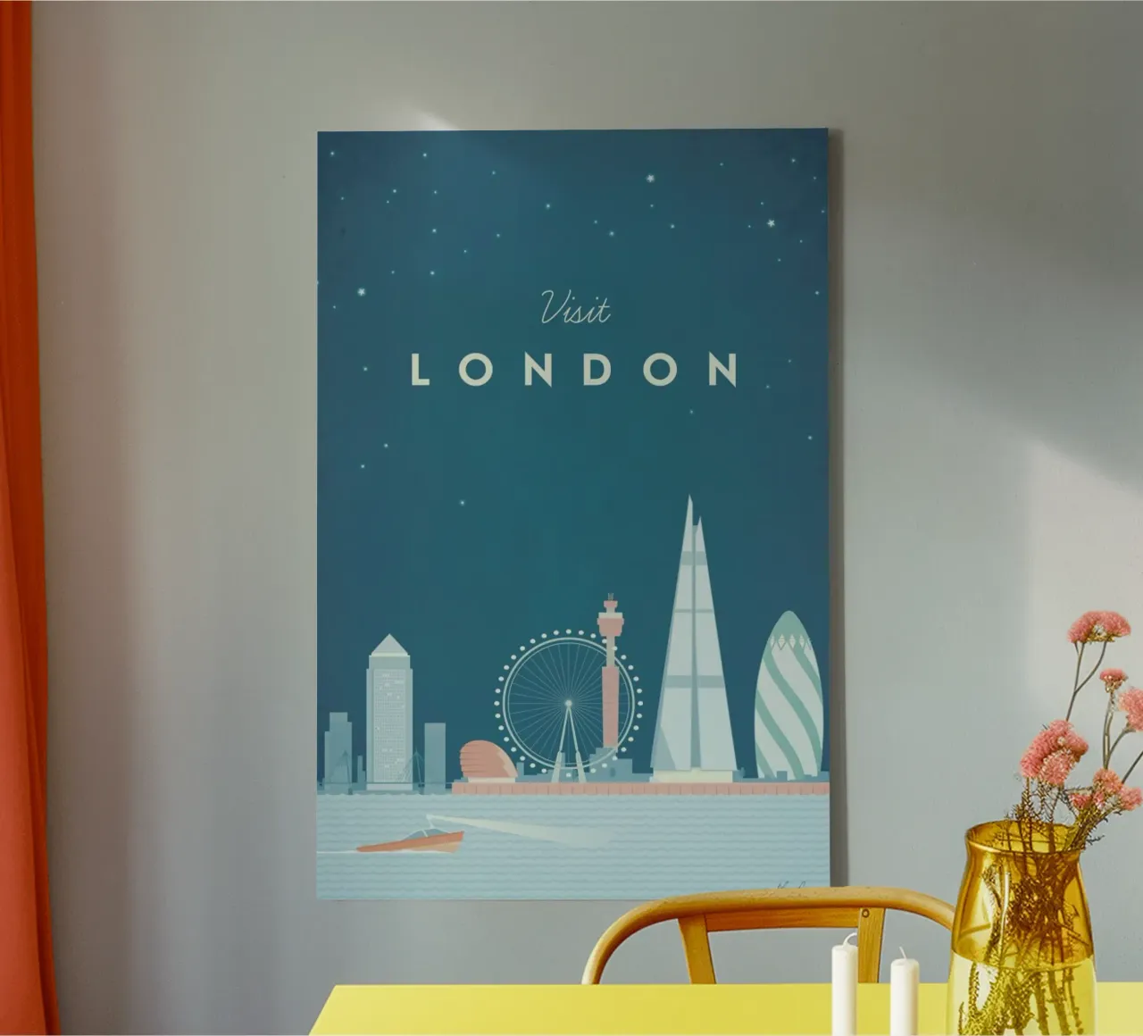 London tela con Cornice a cassetta da Henry Rivers