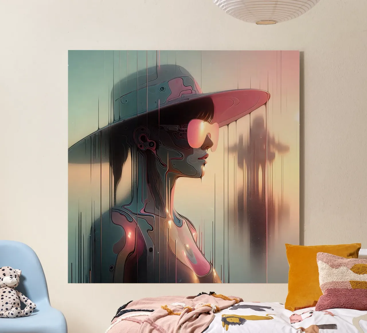 Donna con cappello plexiglass da nomad